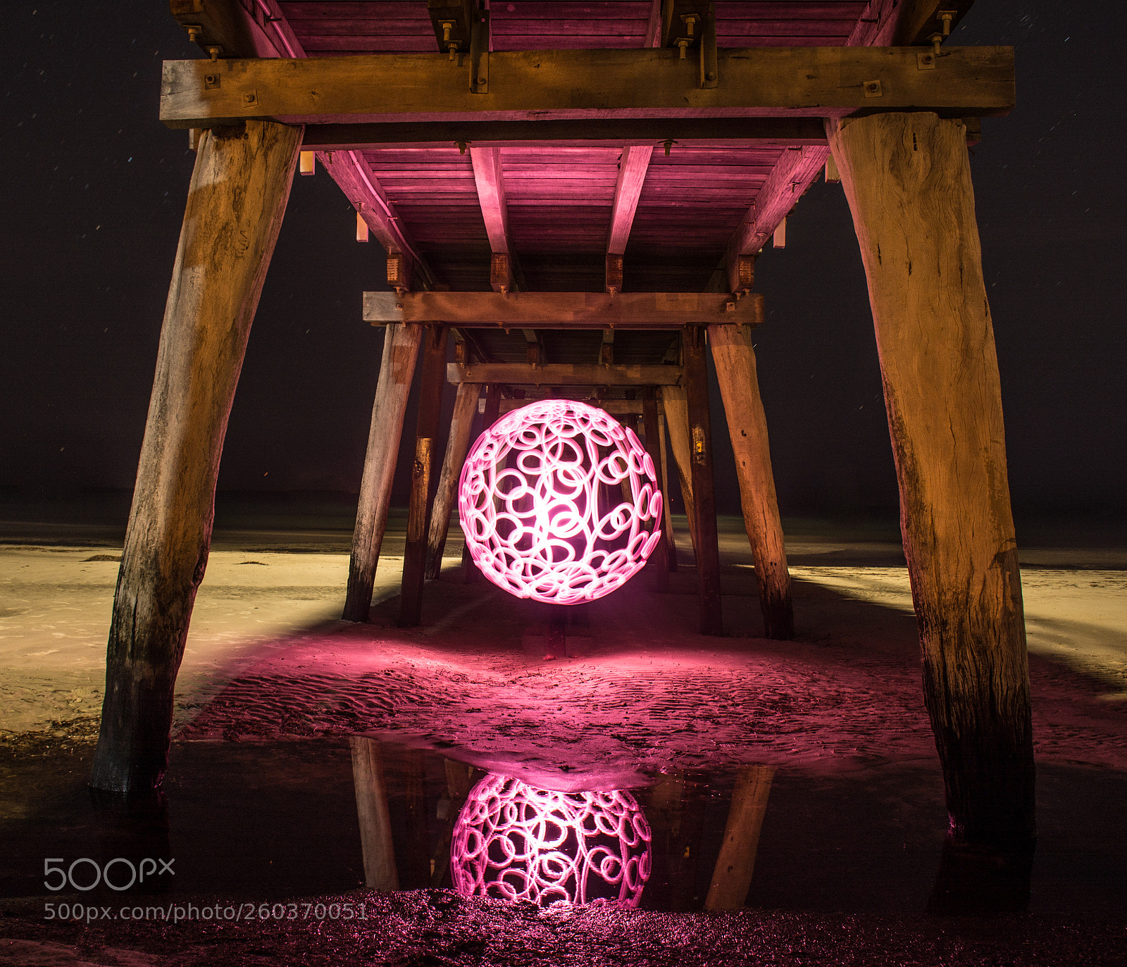 Nikon D7100 sample photo. Largs jetty light painting photography