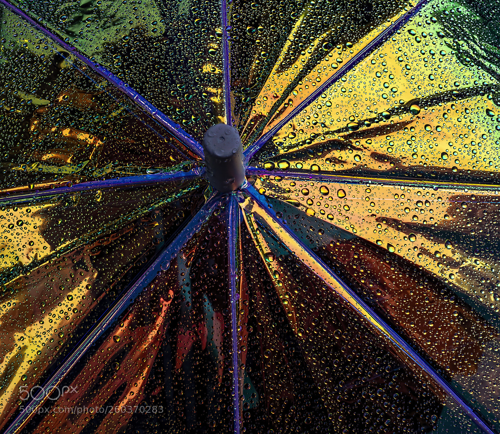 Canon EOS 5D Mark II sample photo. Multi colored mylar umbrella photography