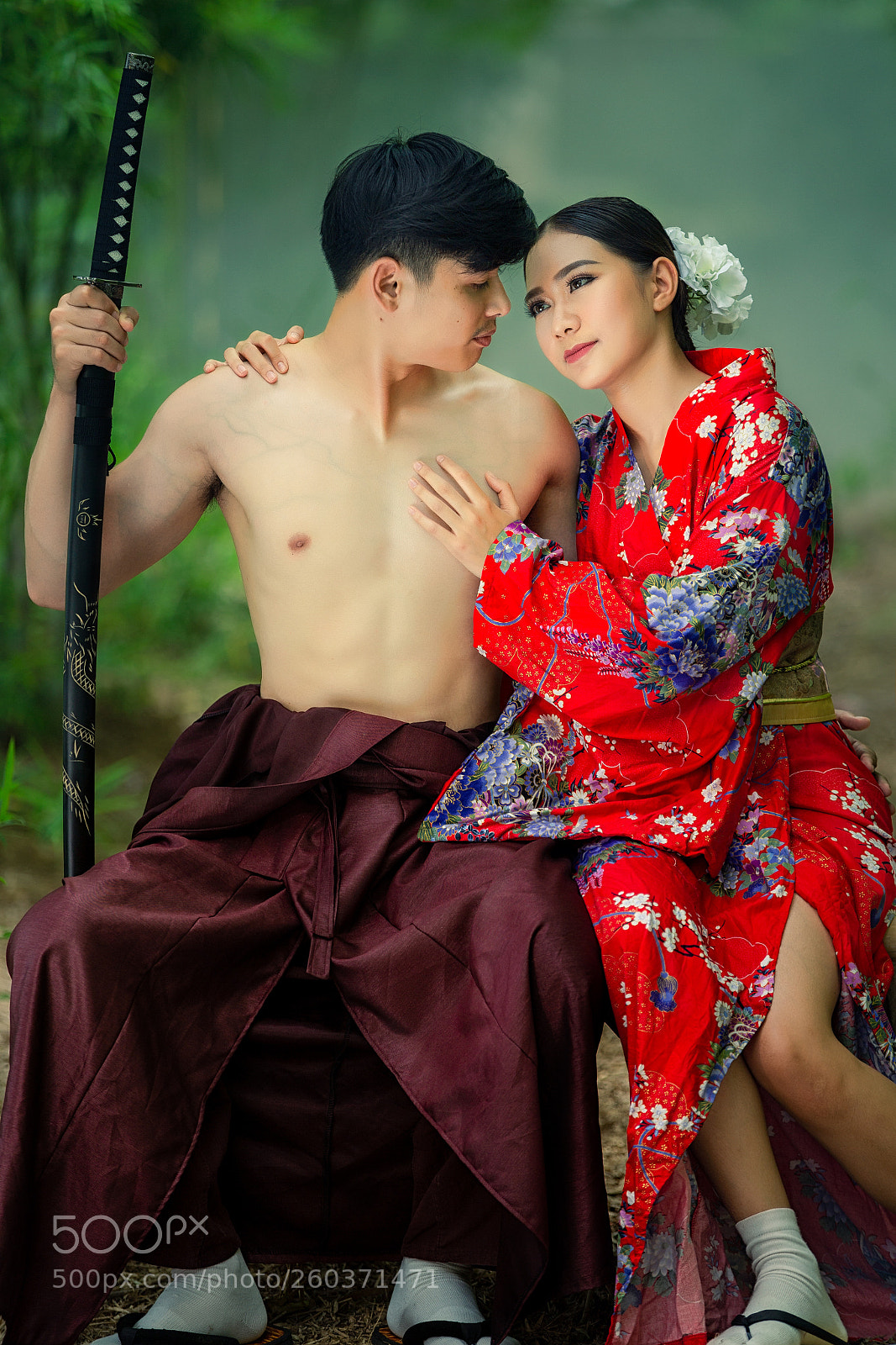 Canon EOS 6D sample photo. Samurai love scene photography