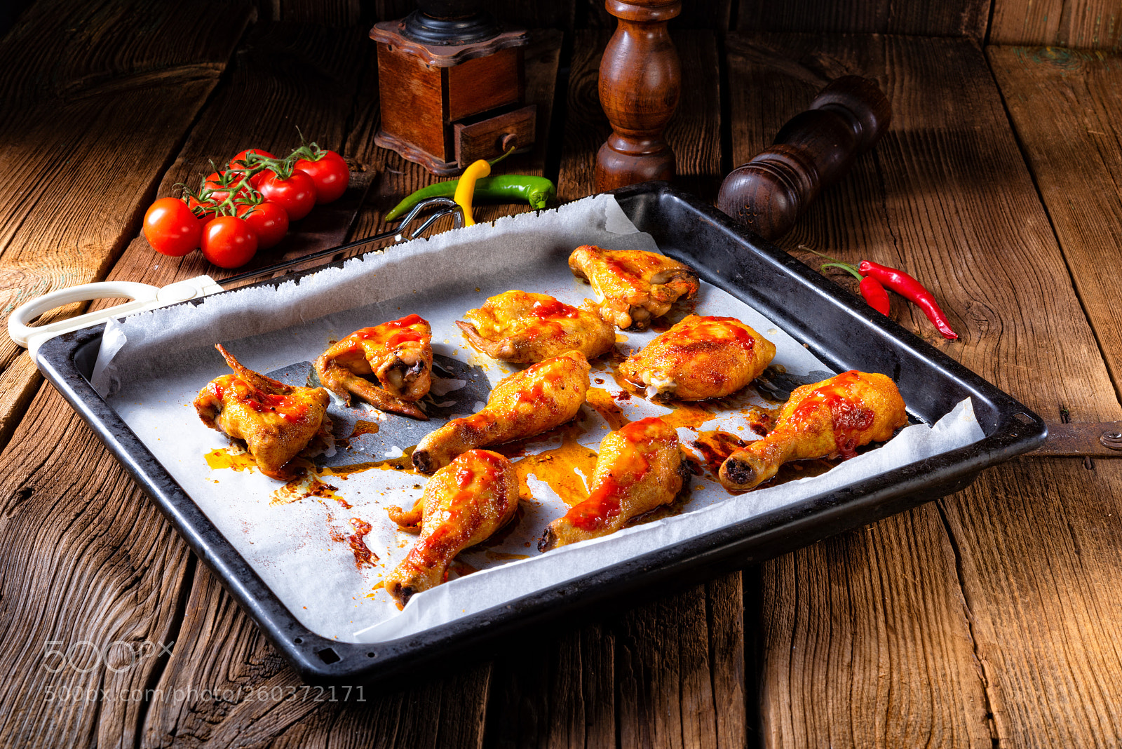 Nikon D810 sample photo. Rustic backed chicken wings,legs photography
