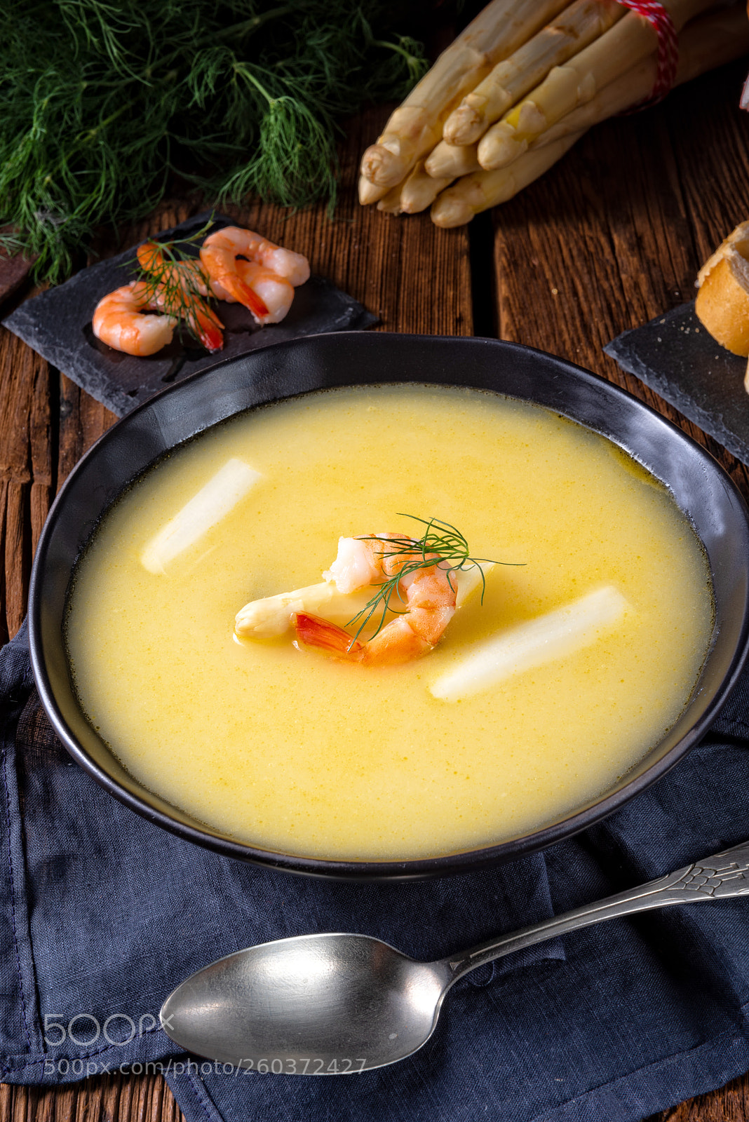 Nikon D810 sample photo. Delicious asparagus cream soup photography