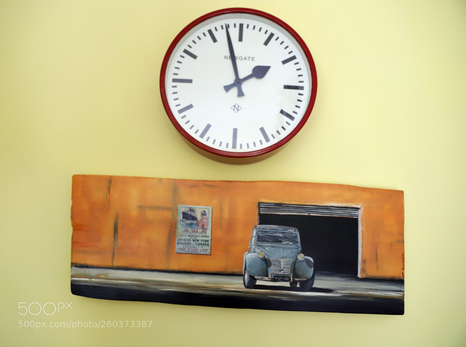 Canon EOS 6D Mark II sample photo. Clock and paining, ely photography