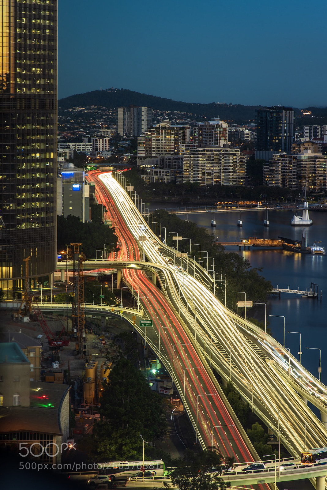 Nikon D750 sample photo. Light trails in brisbane photography