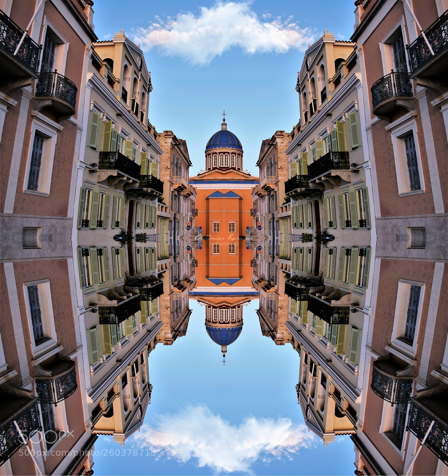 Nikon D5300 sample photo. Syros island mirroring . photography