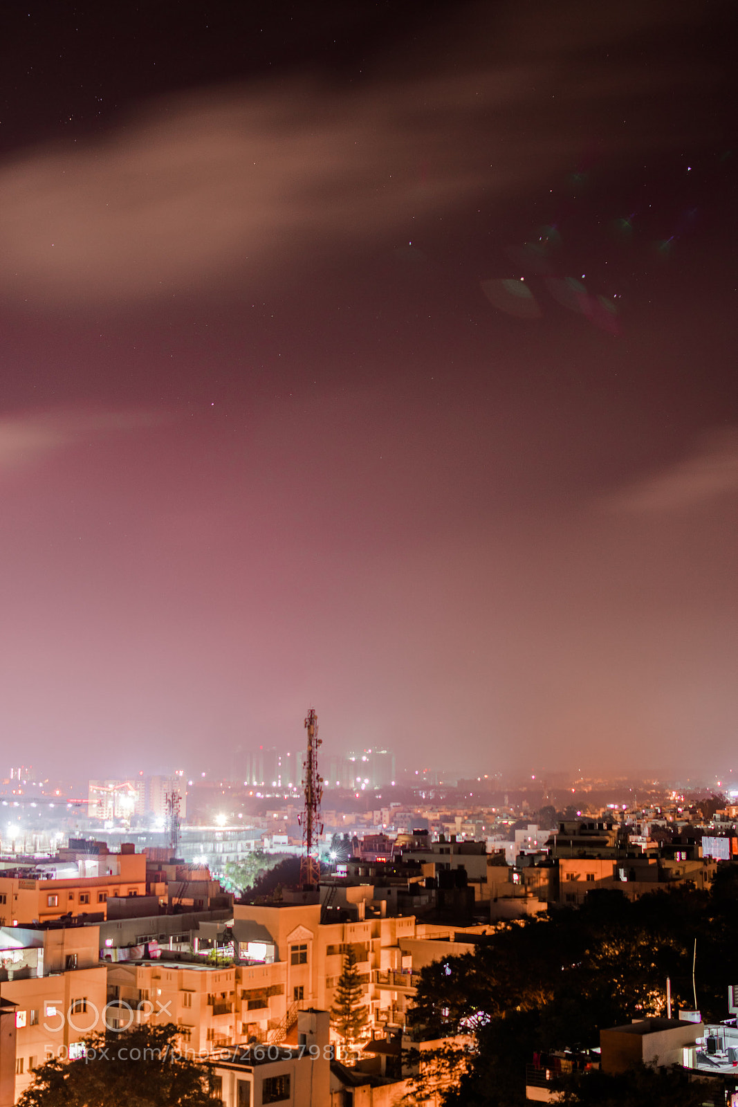 Nikon D3400 sample photo. Bangalore's night sky photography