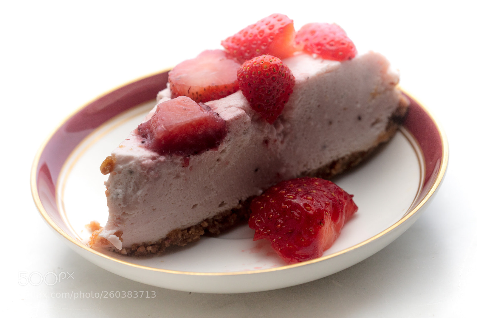 Canon EOS 5DS R sample photo. Slice of strawberry cheesecake photography