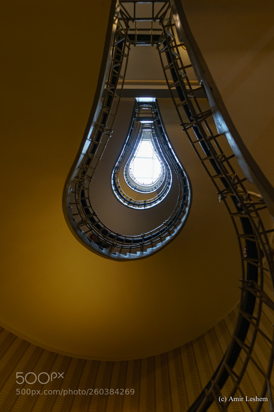 Sony a6500 sample photo. Lightbulb staircase photography