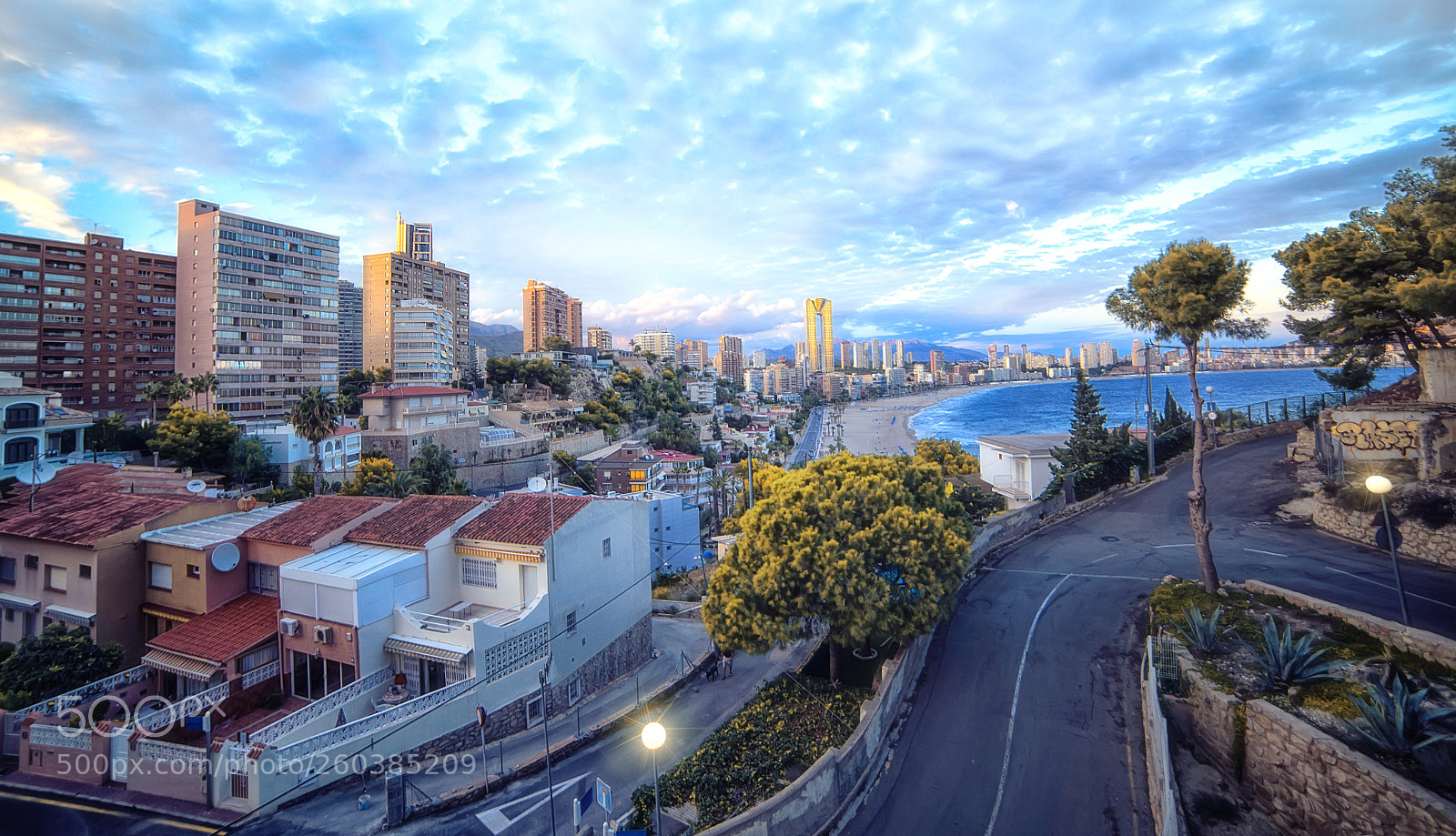 Nikon D600 sample photo. Benidorm at evening photography