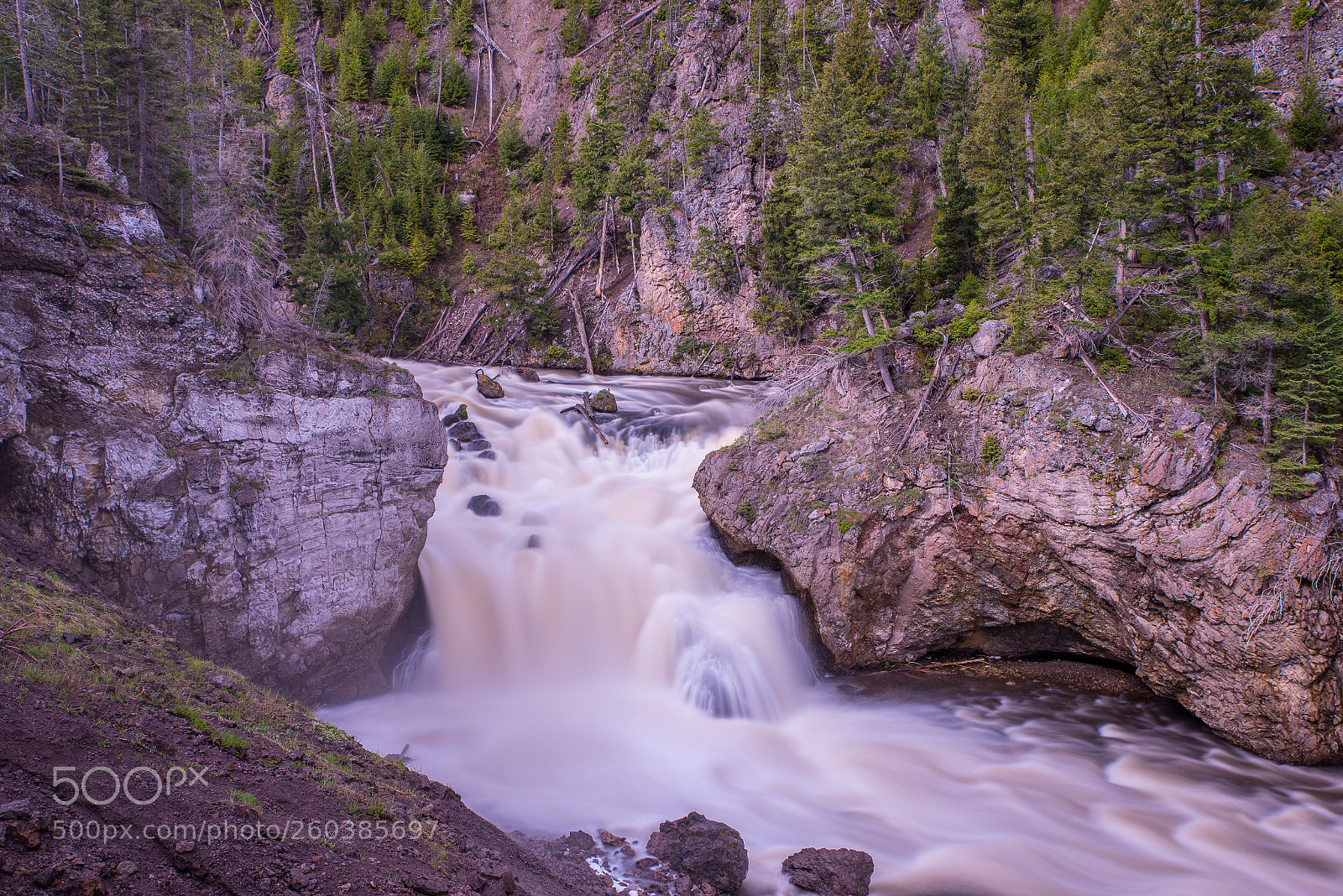 Nikon D750 sample photo. Firehole falls in yellowstone photography
