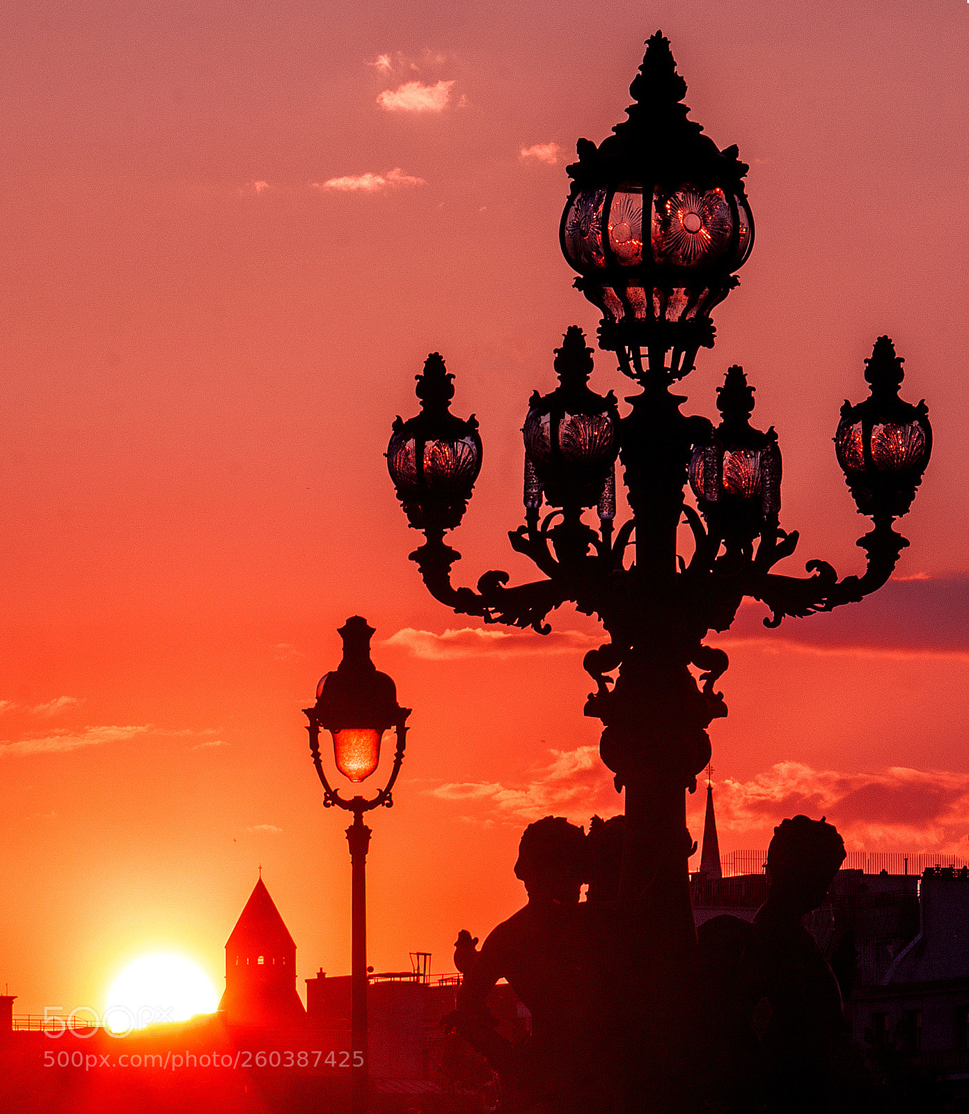 Canon EOS 40D sample photo. Pont alexandre iii sunset photography