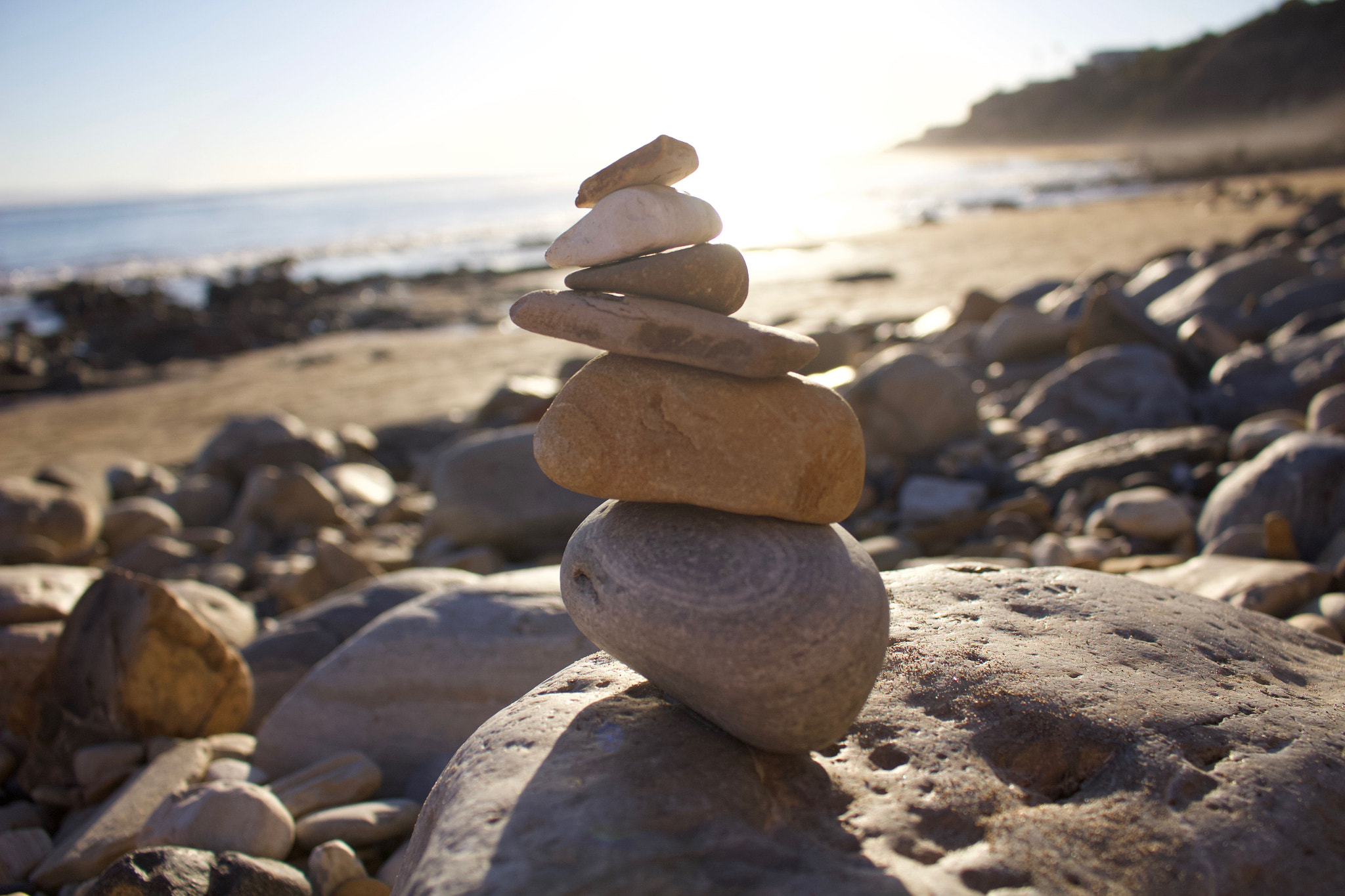 Canon EOS 100D (EOS Rebel SL1 / EOS Kiss X7) sample photo. Rock stack in the sun photography