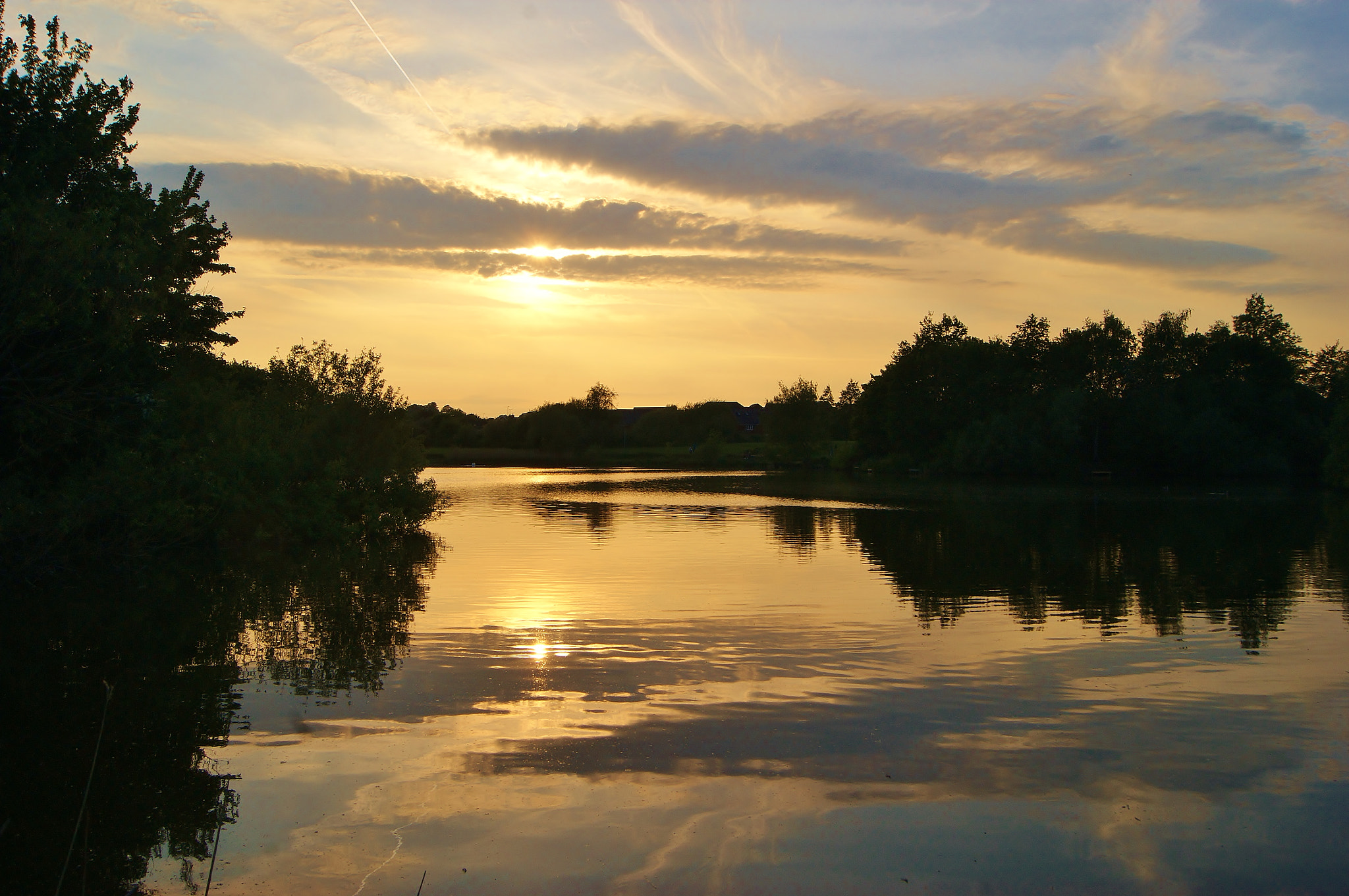 Sony Alpha DSLR-A380 sample photo. A spring sunset lake ...:) photography