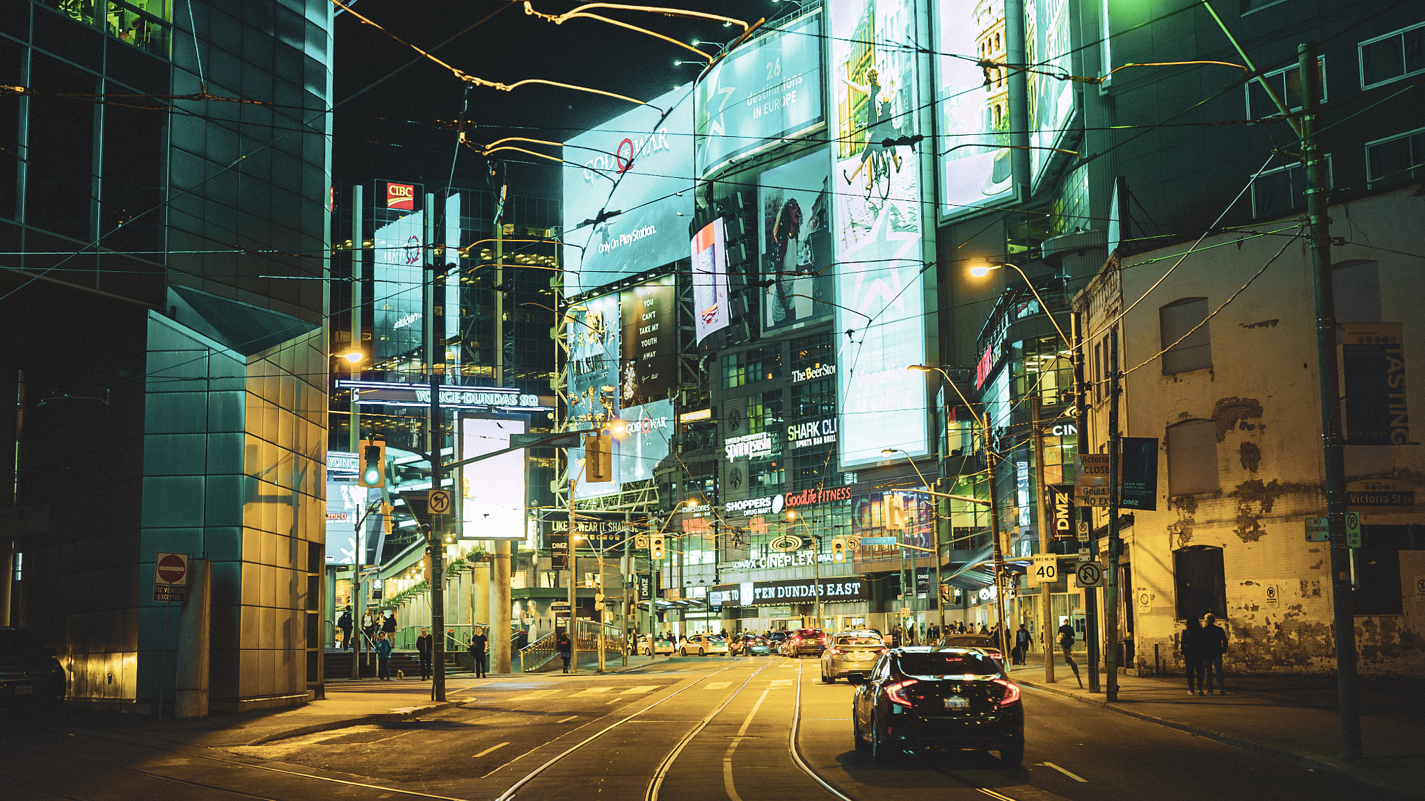 Sony a7S II sample photo. Toronto dundas square photography
