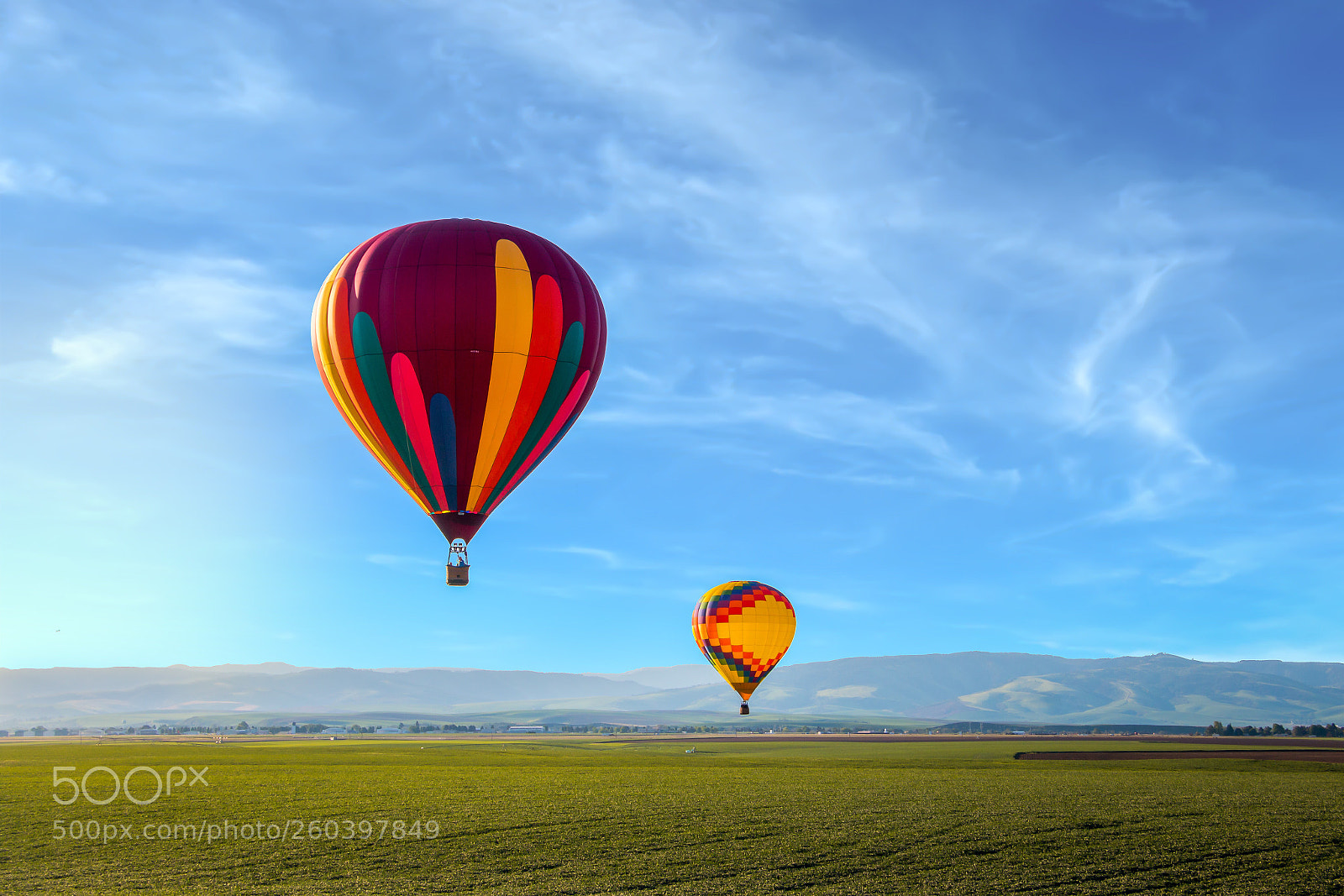 Canon EOS 70D sample photo. Balloon over new wheat photography
