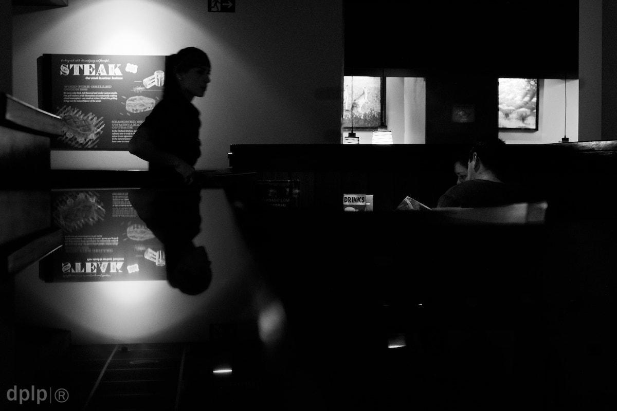 Fujifilm X-Pro1 sample photo. The waitress - tribute to mr. frank. photography