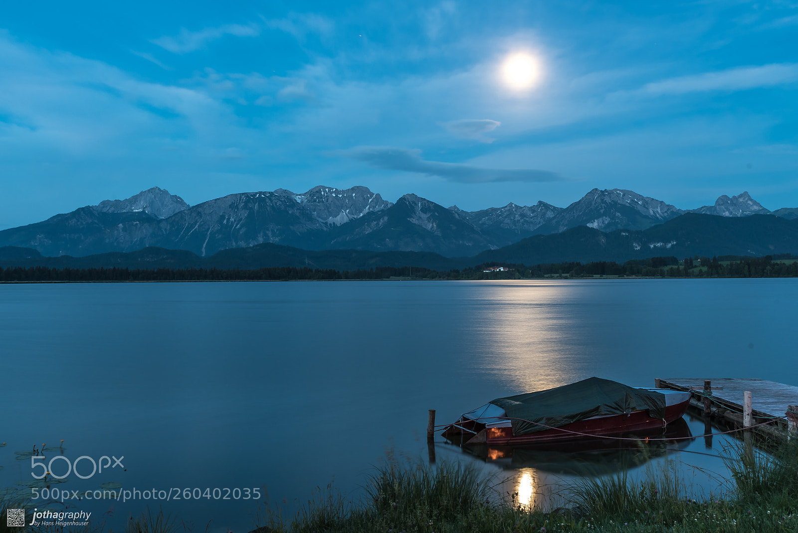 Nikon D750 sample photo. Moon over lake in photography