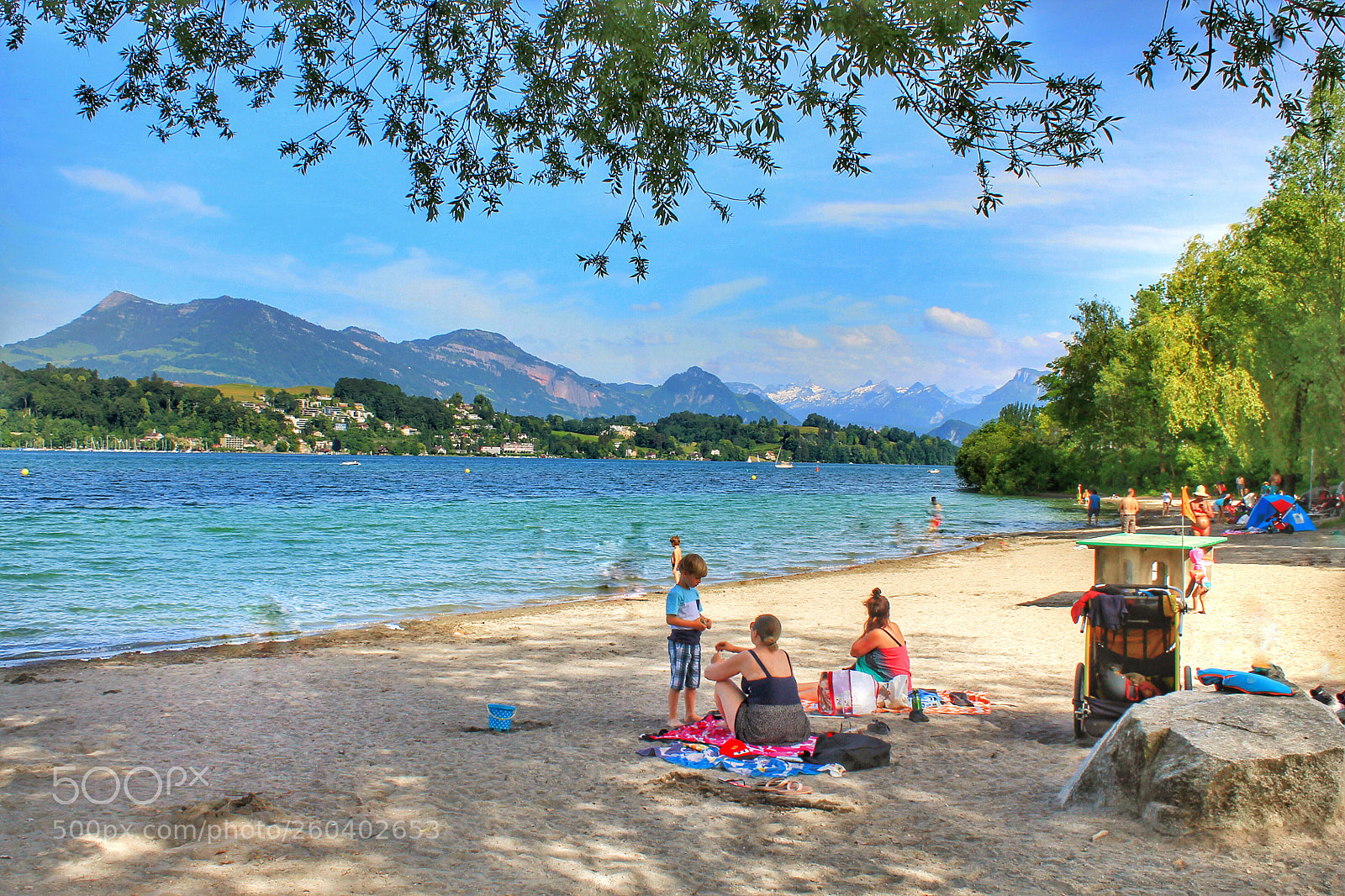 Canon EOS 1100D (EOS Rebel T3 / EOS Kiss X50) sample photo. Beaches of lake lucerne photography