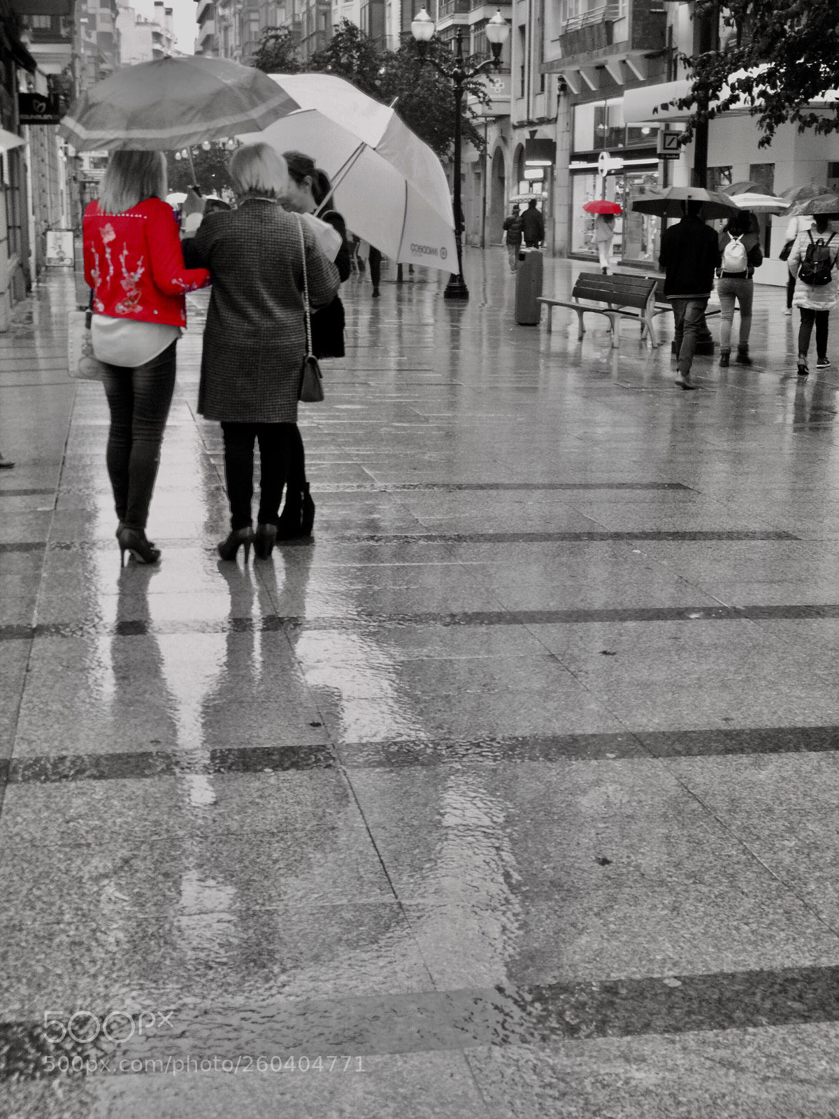 Apple iPhone X sample photo. The reddish rain falls photography
