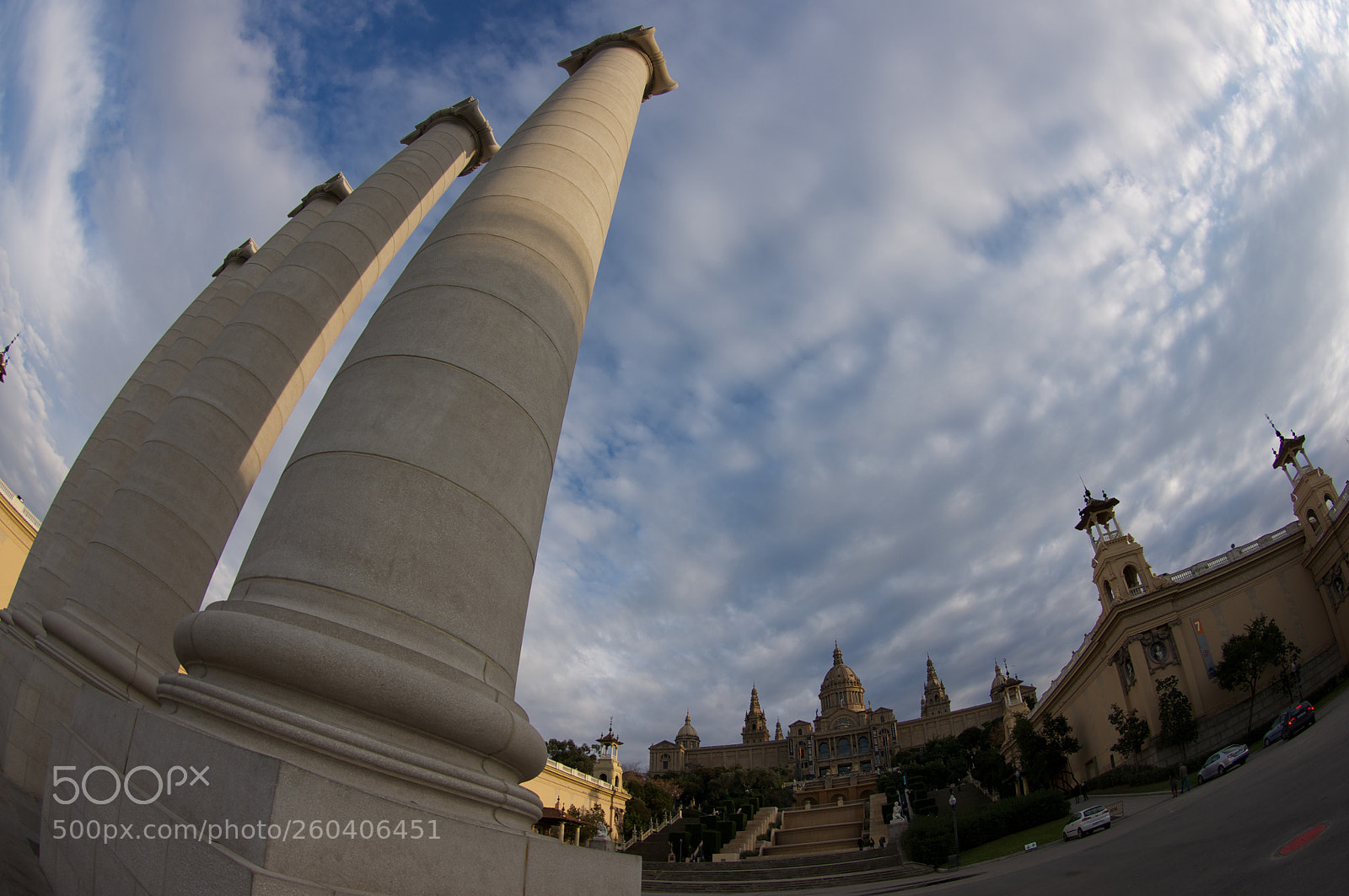 Pentax K-r sample photo. Pillars of barcelona photography