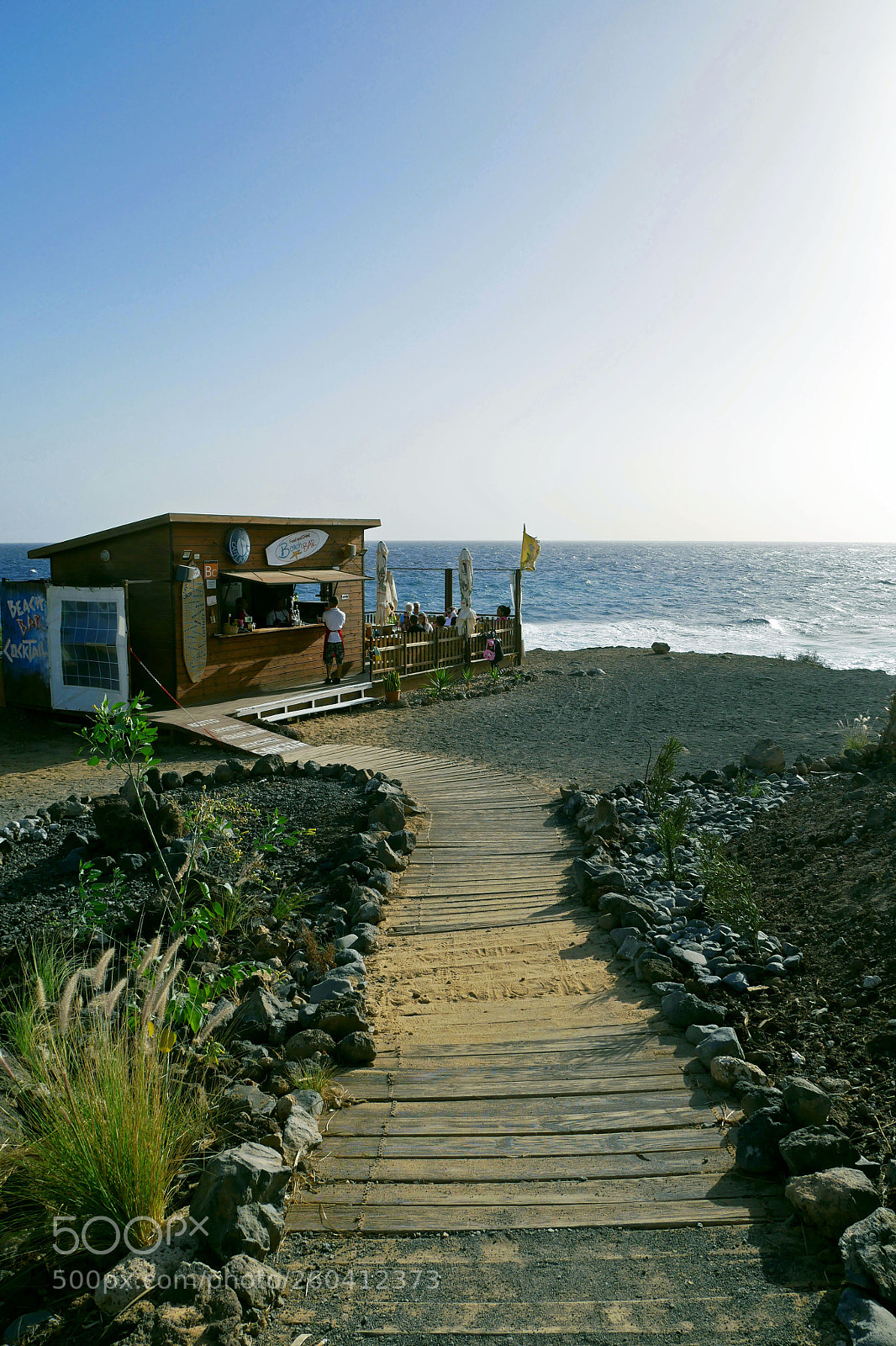 Panasonic Lumix DMC-GX85 (Lumix DMC-GX80 / Lumix DMC-GX7 Mark II) sample photo. Beach bar in tenerife photography