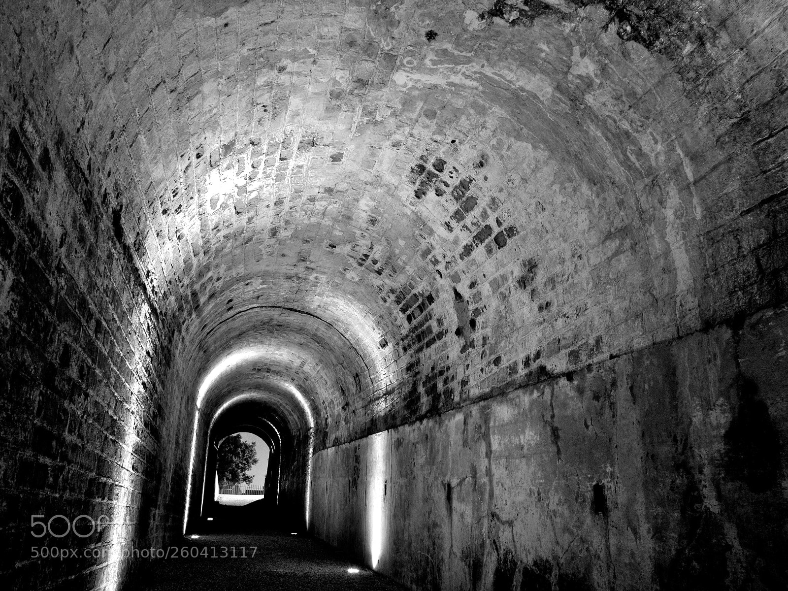 Fujifilm FinePix S100fs sample photo. A tunnel by night photography