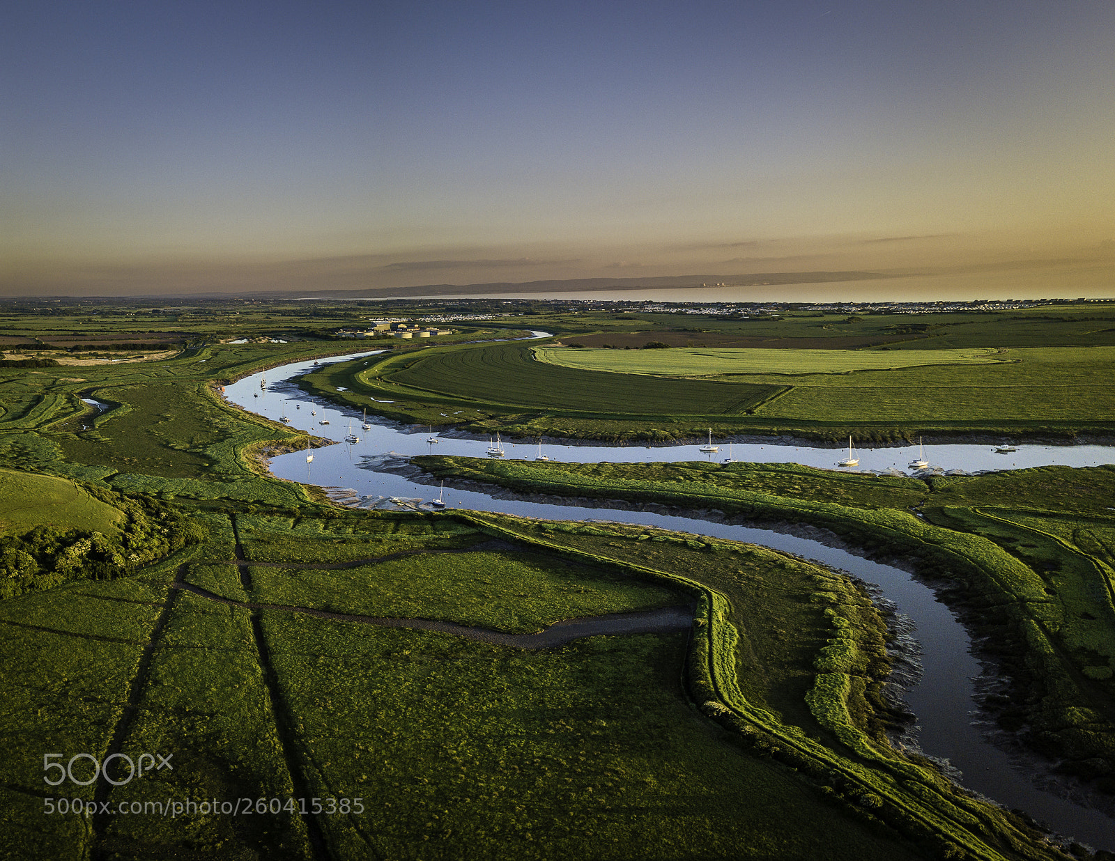 DJI FC220 sample photo. River axe from uphill photography