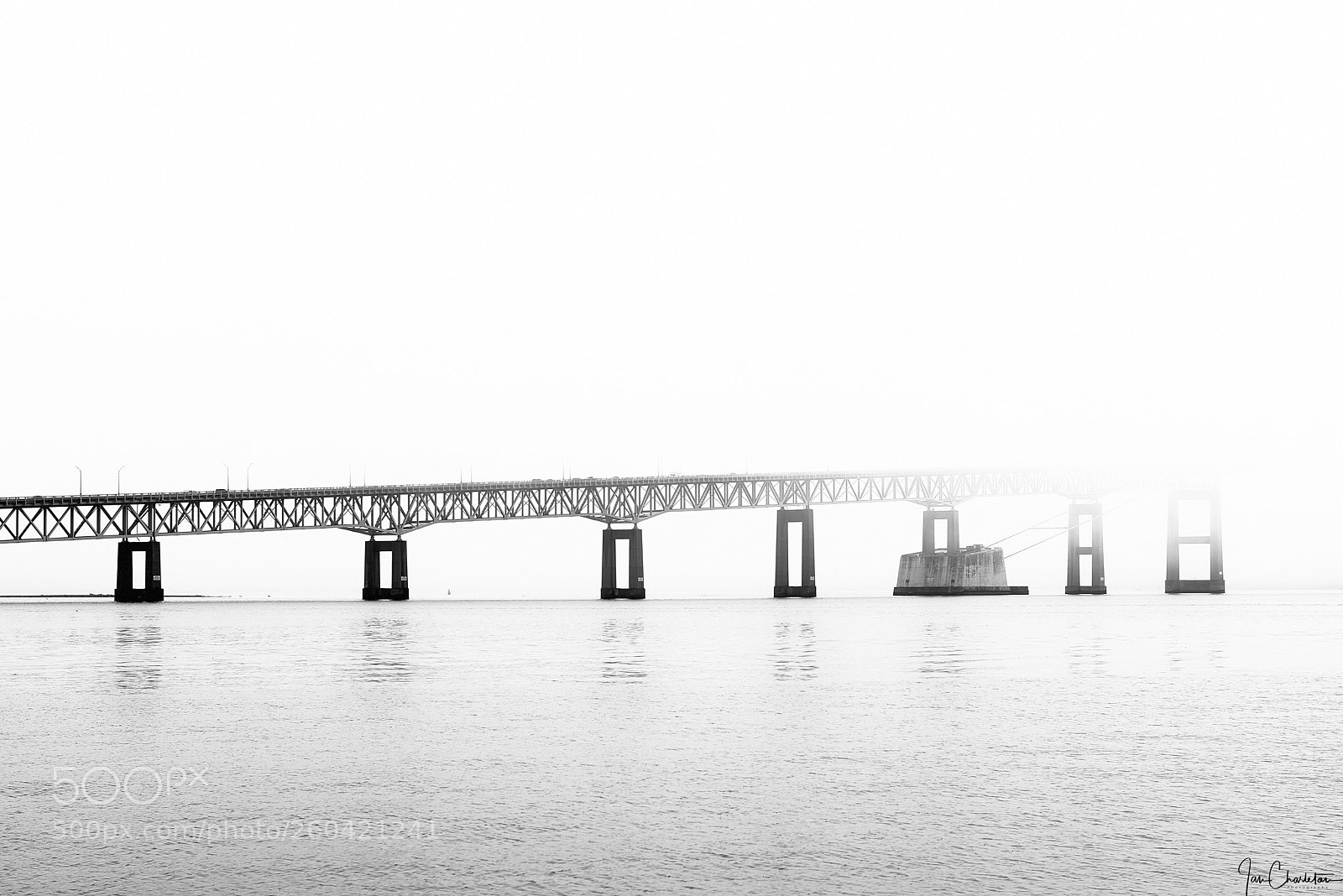Nikon D810 sample photo. Newport bridge in fog photography