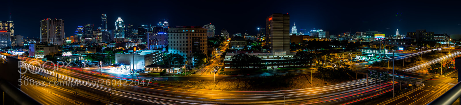 Nikon D7200 sample photo. Austin nightscape panorama photography