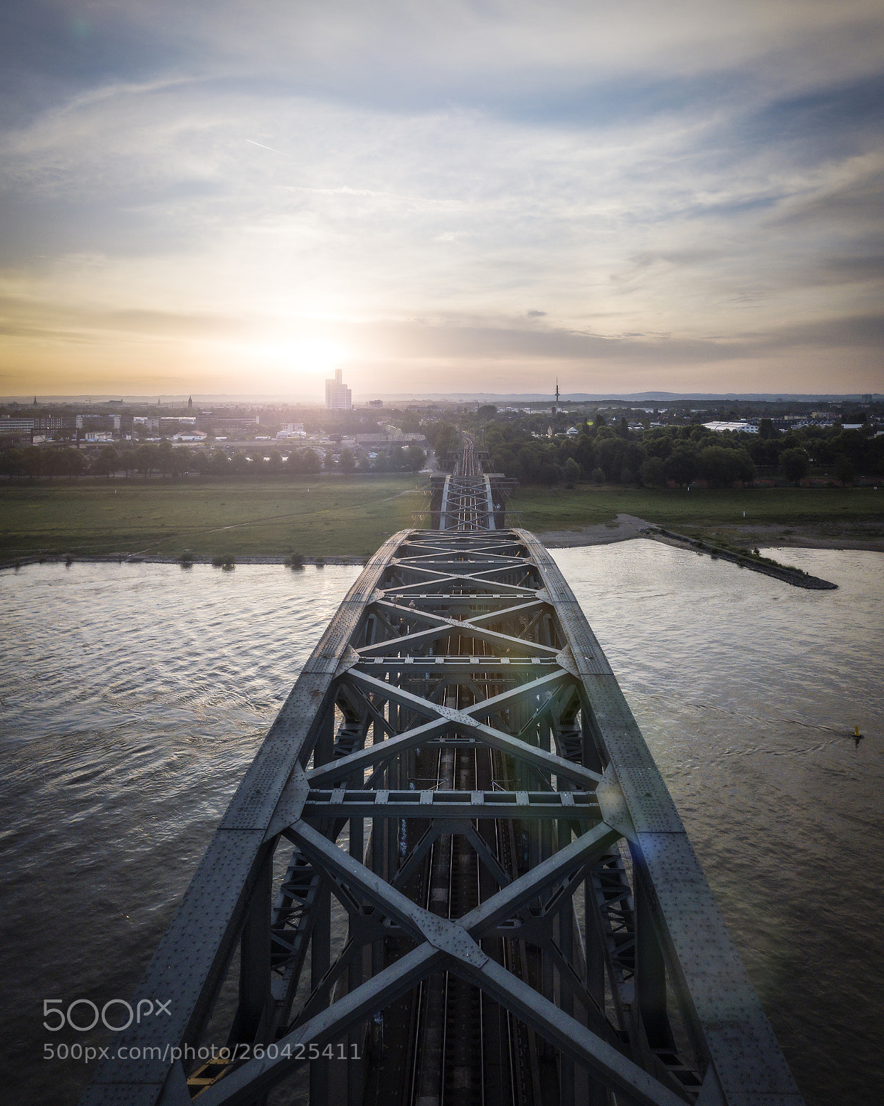 DJI FC220 sample photo. Railway bridge photography