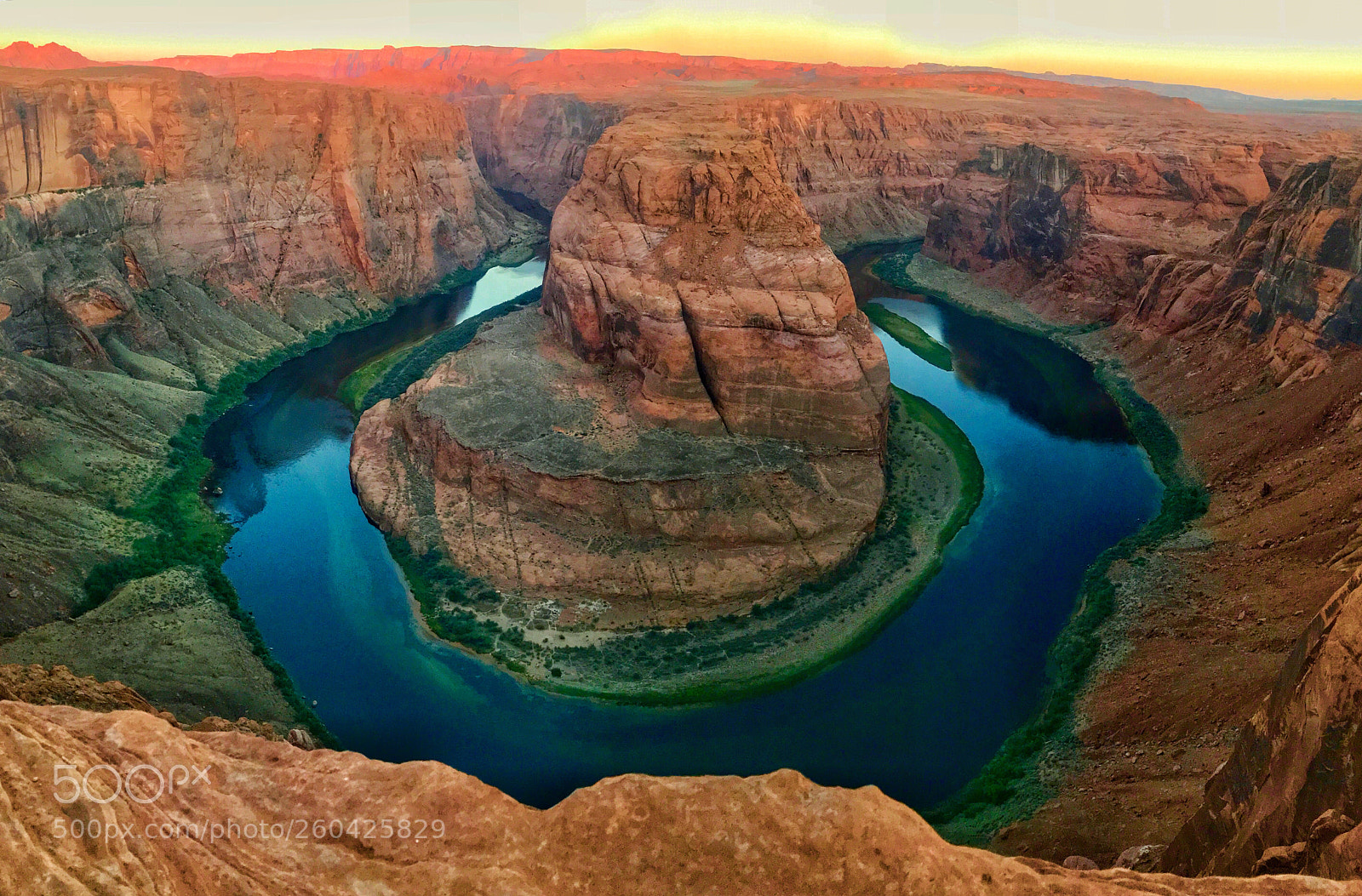 Apple iPhone 7 sample photo. Sunrise at horseshoe bend photography