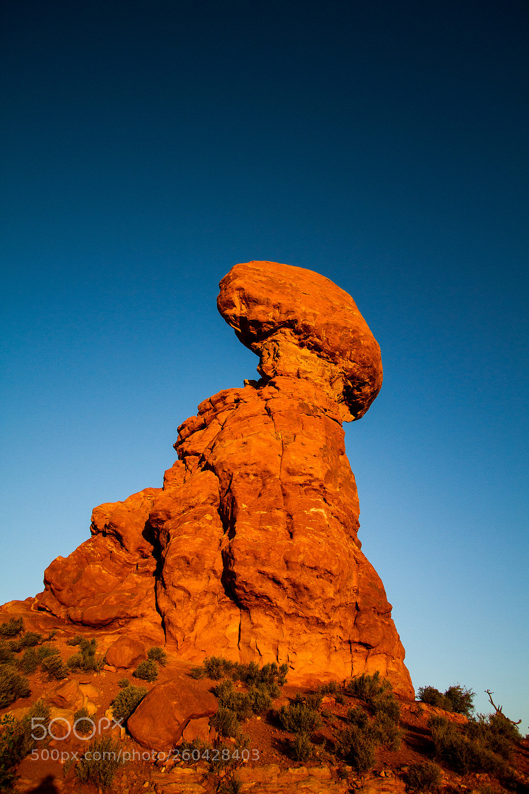 Canon EOS 7D sample photo. Balanced rock at sunrise photography