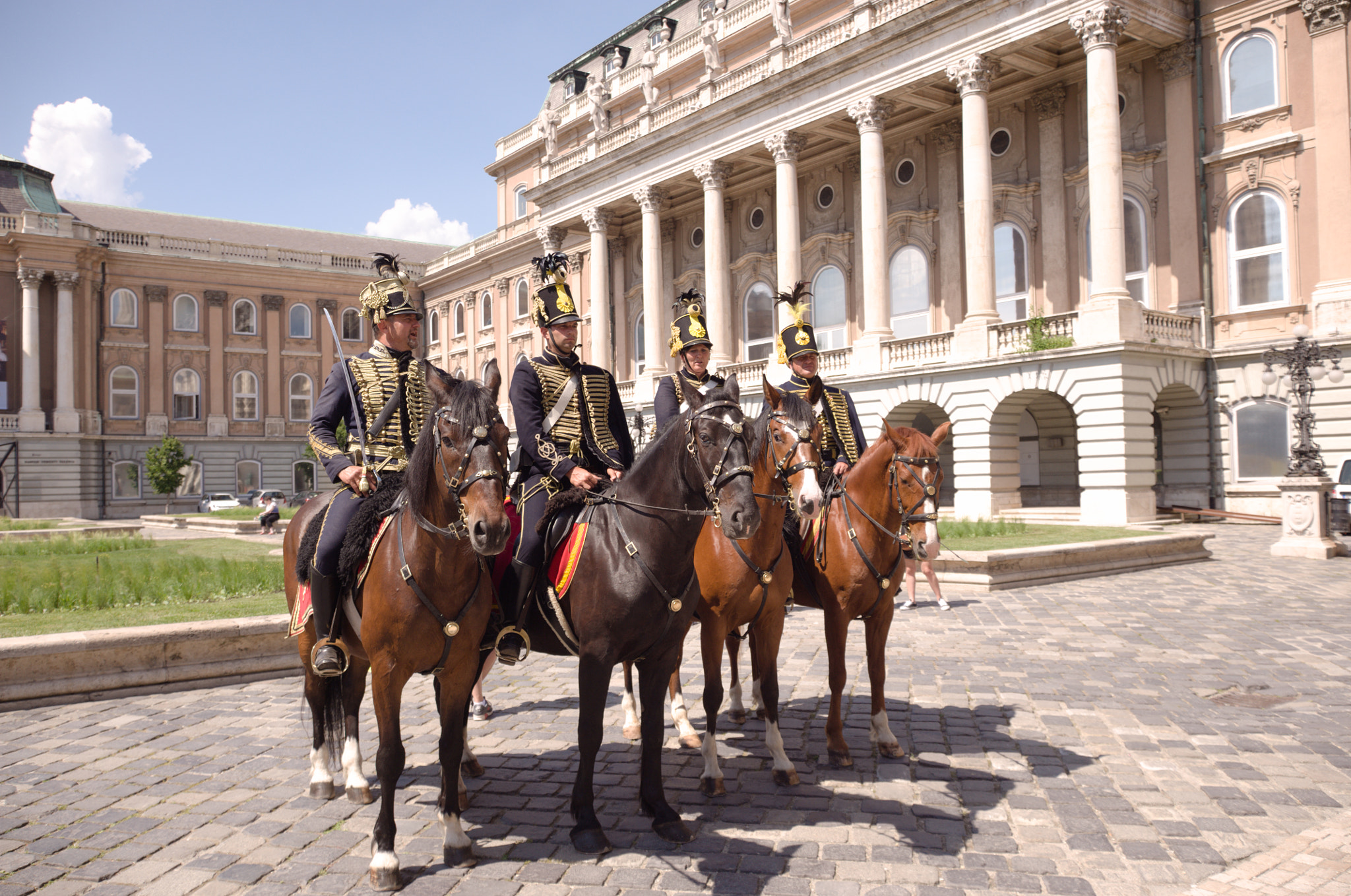 Nikon D3 sample photo. Hungarian husar on the old castle photography