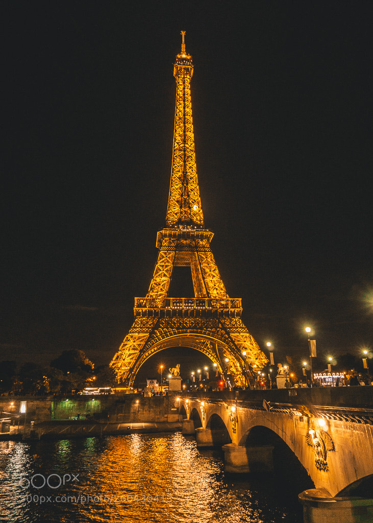 Sony a6000 sample photo. Eiffel tower at night photography