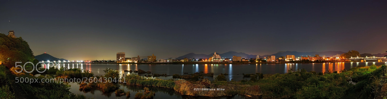 Nikon D800 sample photo. Panorama 
gifu inuyama castle photography