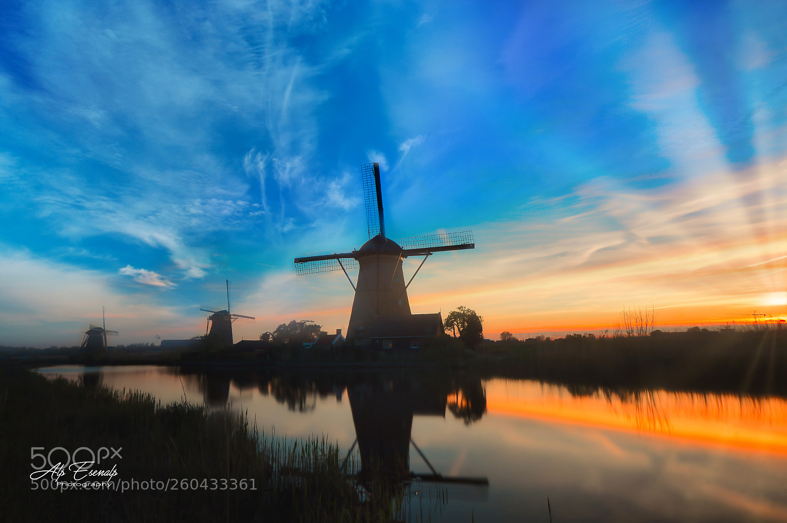 Nikon D3200 sample photo. Sunset of kinderdijk photography