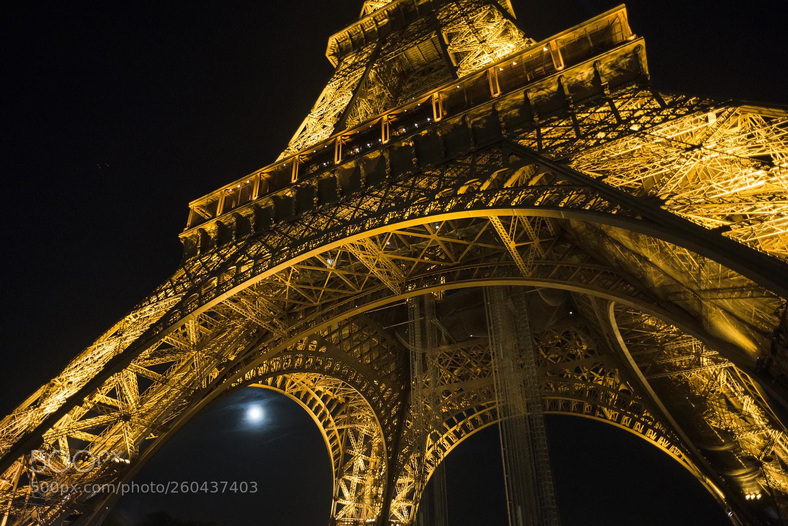 Nikon D600 sample photo. Eiffel tower and moon photography