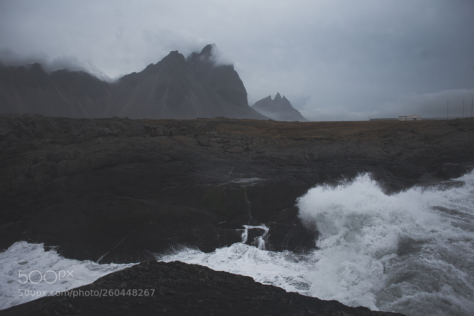 Canon EOS 6D sample photo. Vestrahorn, crashing waves photography