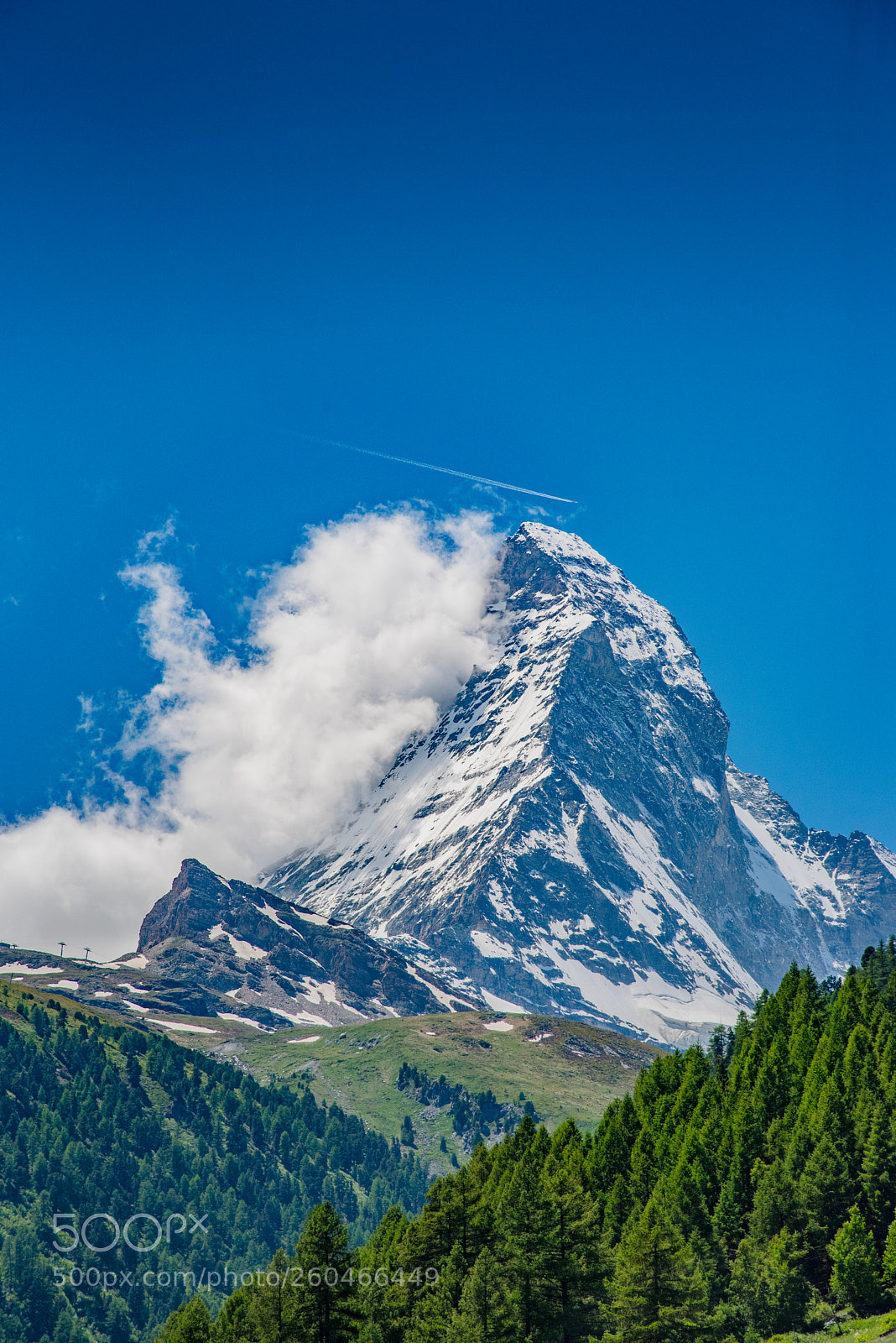 Nikon D750 sample photo. Matterhorn with scenic forest photography