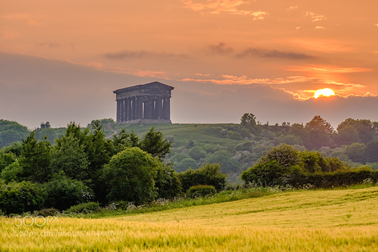Fujifilm X-T2 sample photo. Penshaw sundown photography