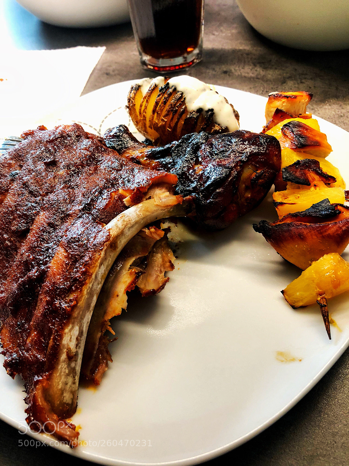 Apple iPhone X sample photo. Rib‘s and chicken photography