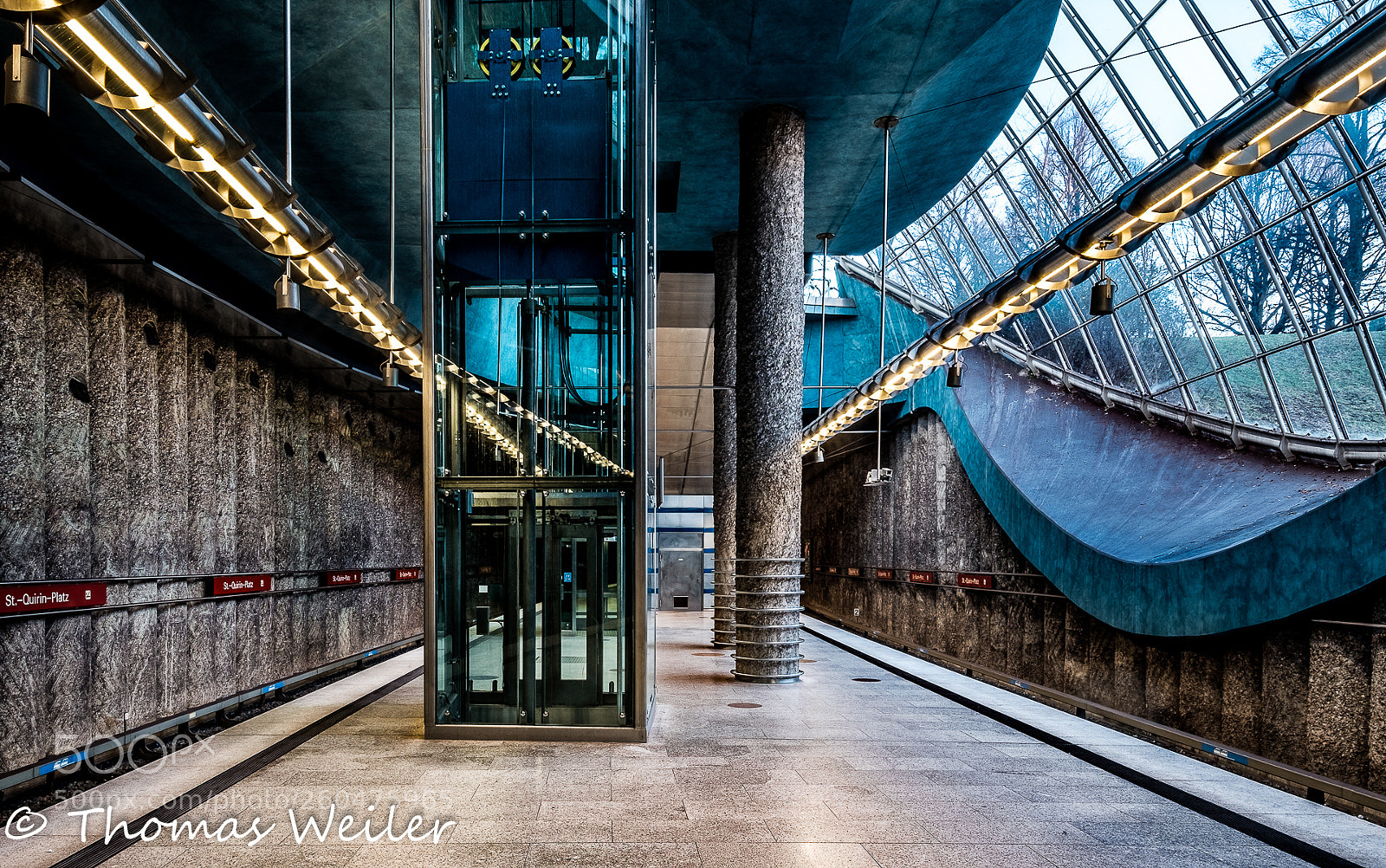 Fujifilm X-T1 sample photo. Subway station st.-quirin platz photography