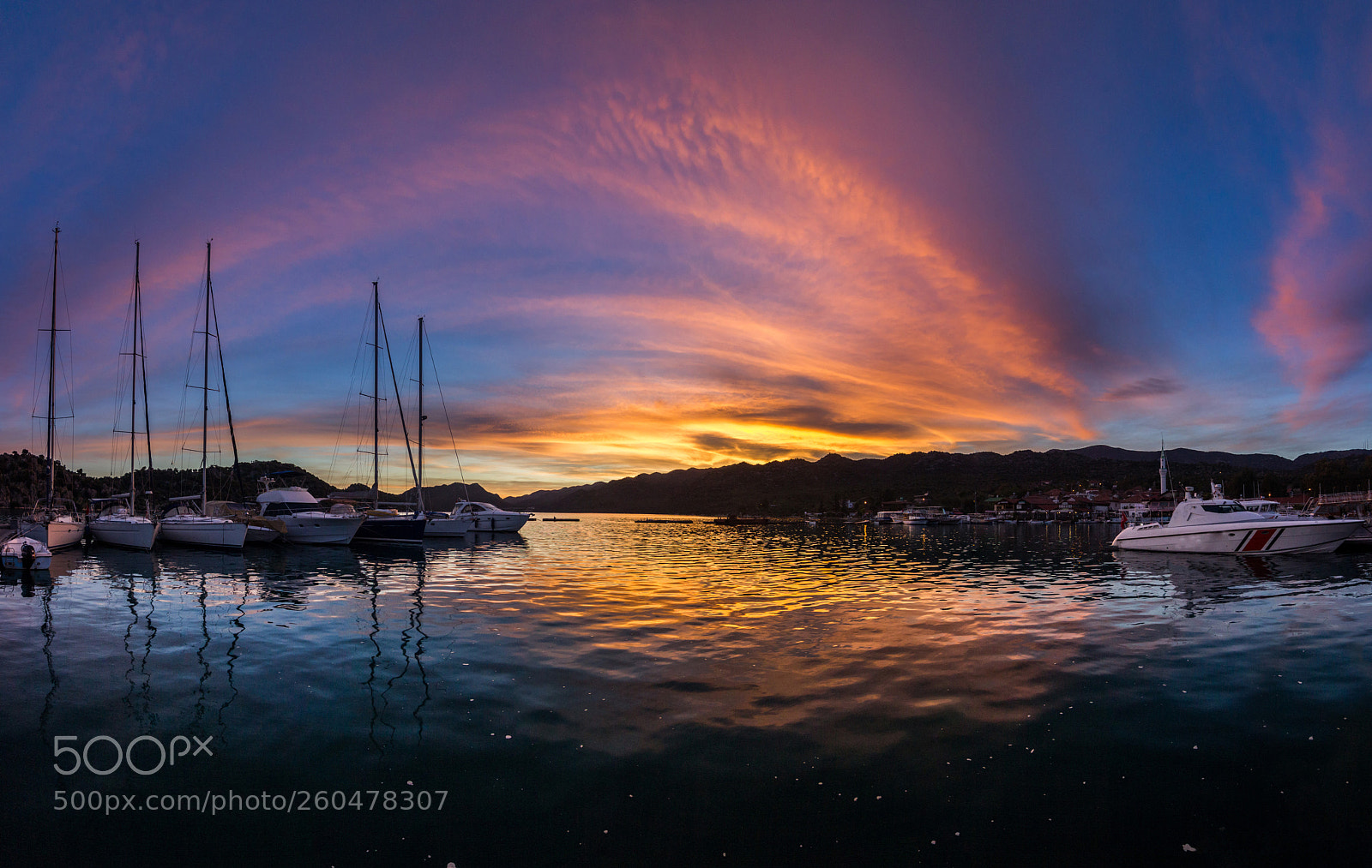 Canon EOS 550D (EOS Rebel T2i / EOS Kiss X4) sample photo. Panorama of colorful sunset photography