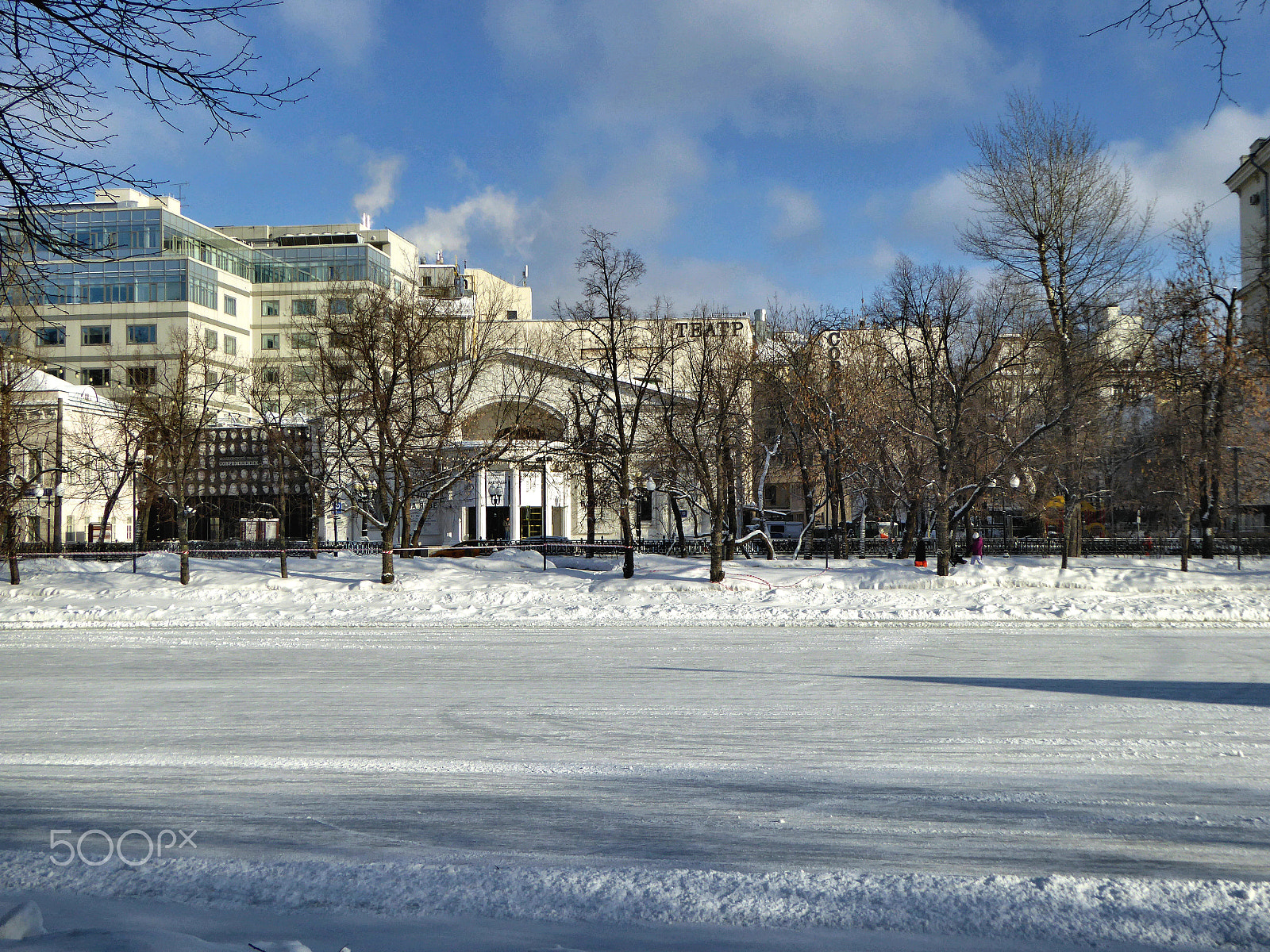 Panasonic Lumix DMC-ZS40 (Lumix DMC-TZ60) sample photo. Chistye prudy in moscow in winter photography