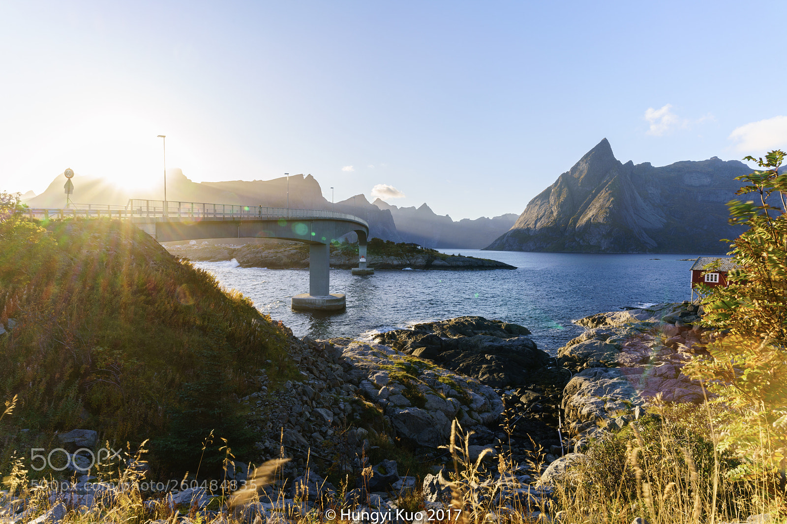 Sony a7R II sample photo. Hamnoy bridge photography