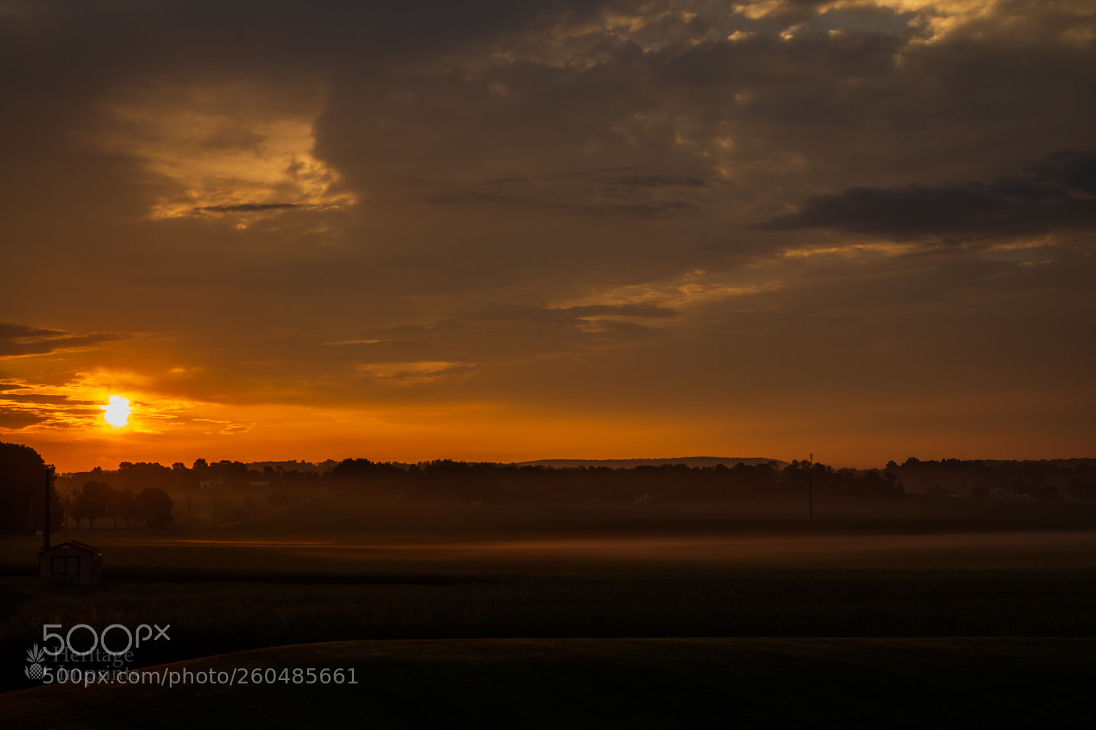 Canon EOS 5D Mark IV sample photo. Moody sky over misty photography
