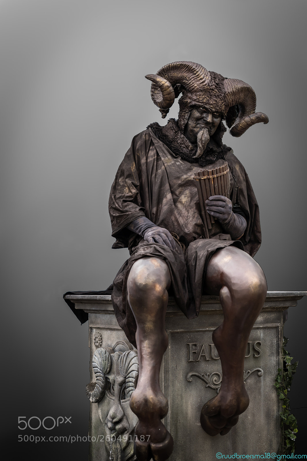 Sony a7 III sample photo. Living statue faunus natural photography