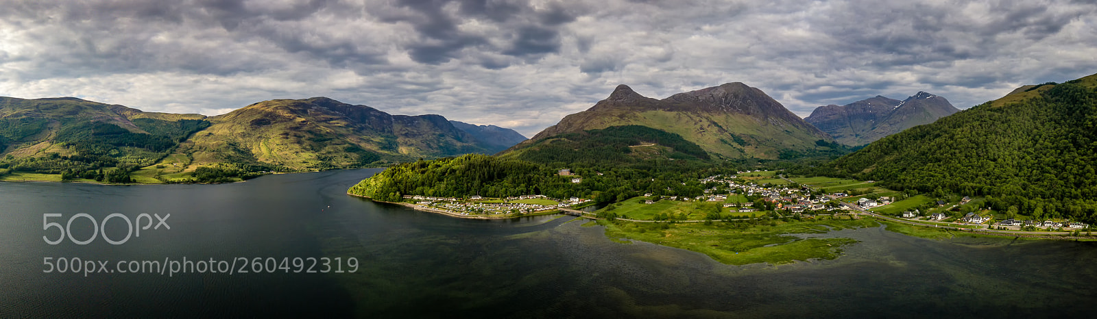 DJI FC220 sample photo. Glencoe village photography
