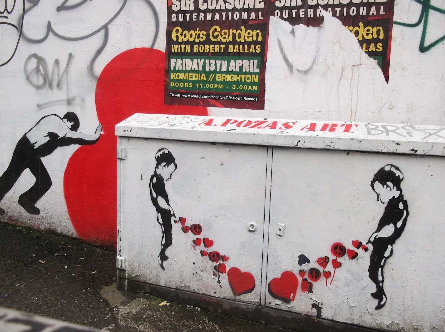 Fujifilm FinePix JV250 sample photo. Flow of hearts (a pozas art junction box brighton) photography