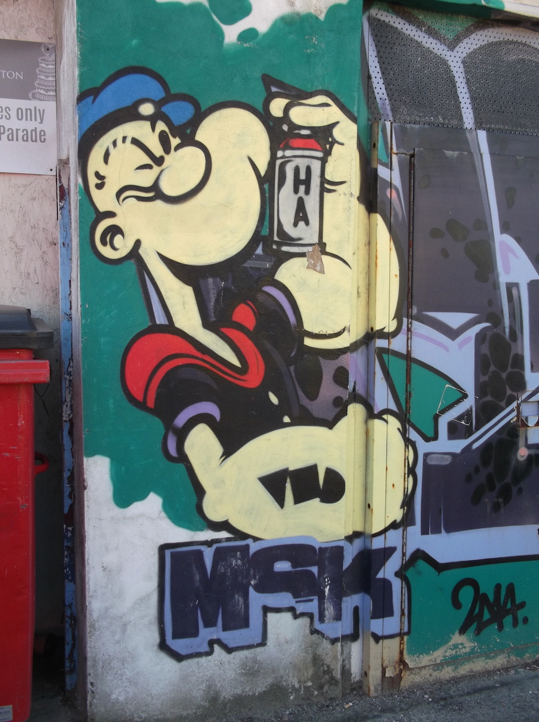 Fujifilm FinePix JV250 sample photo. Popeye graffiti (old market brighton) photography