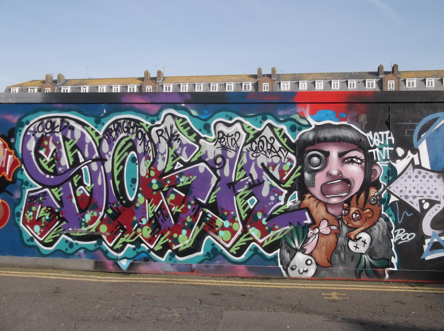 Fujifilm FinePix JV250 sample photo. Cyber dose (graffiti old market brighton) photography